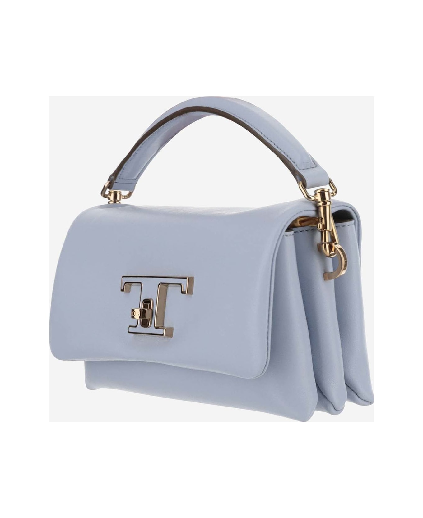 Tod's Timeless Micro Leather Flap T Bag - Clear Blue