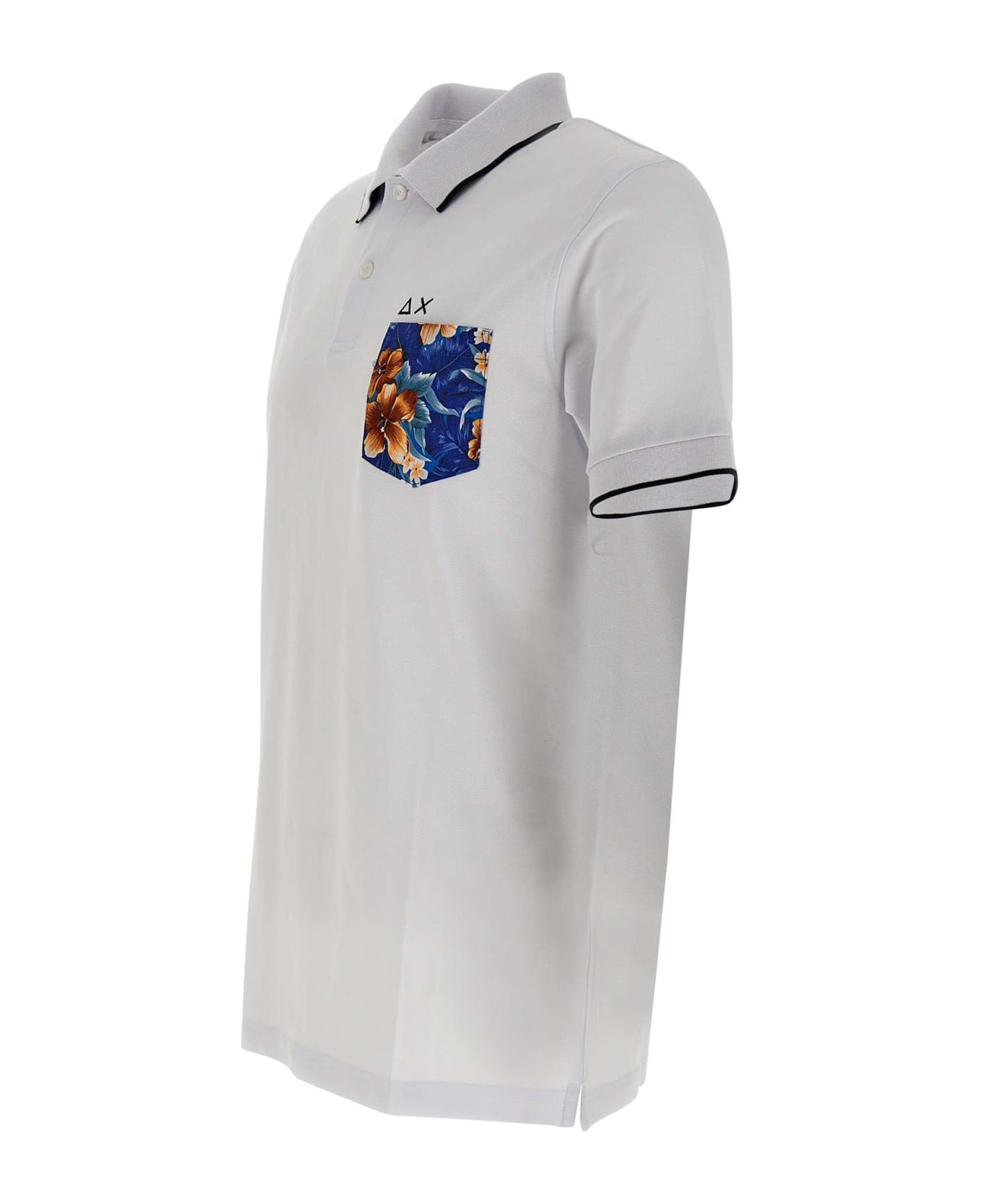 Sun 68 "print Pocket" Polo Shirt Cotton - WHITE