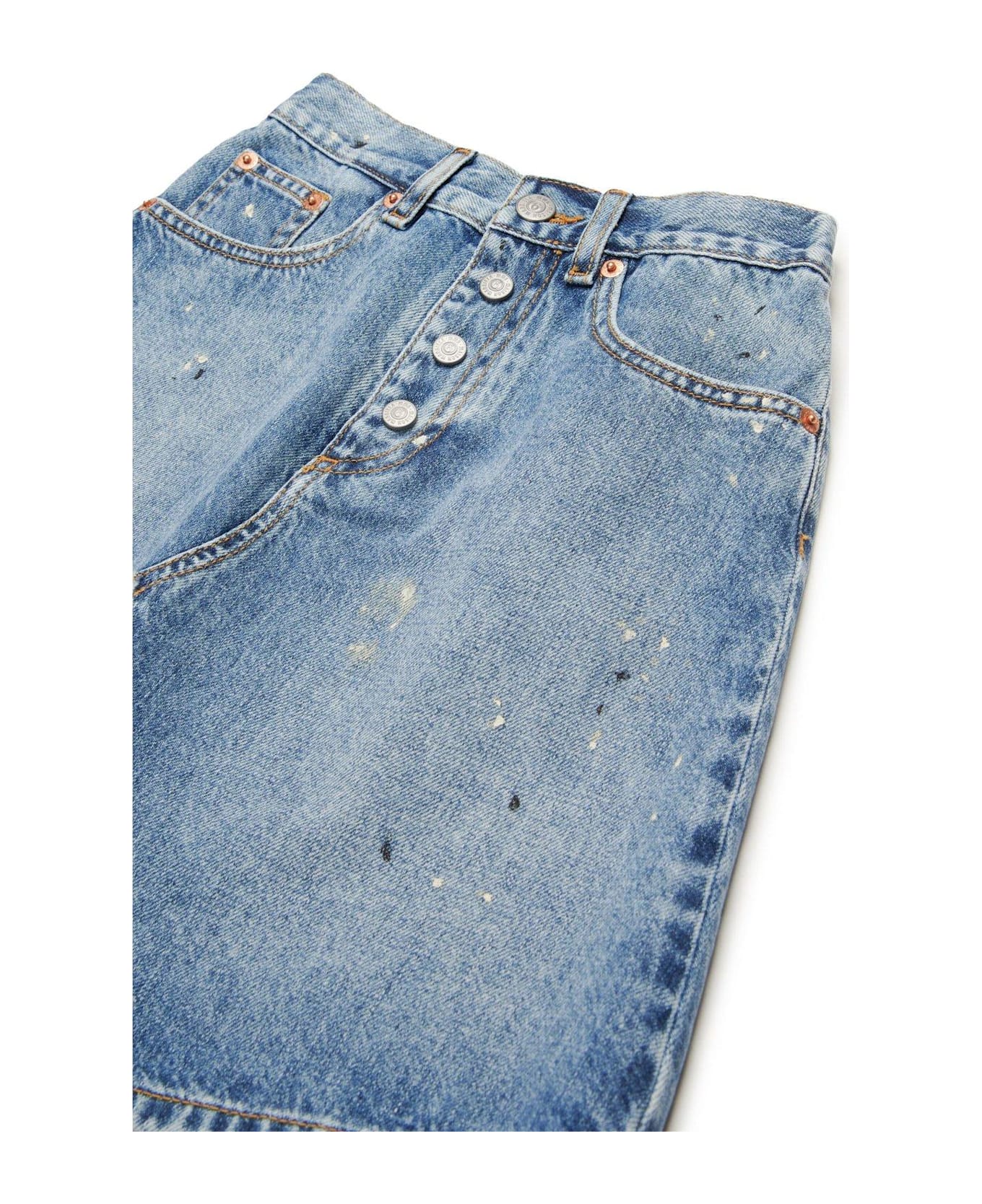 ミニスカート MM6 MAISON MARGIELA Women Mini Skirts S52MA0195S53057 900 Bl Maison Margiela MM6 Navy Blue & White Asymmetric Cotton Mini