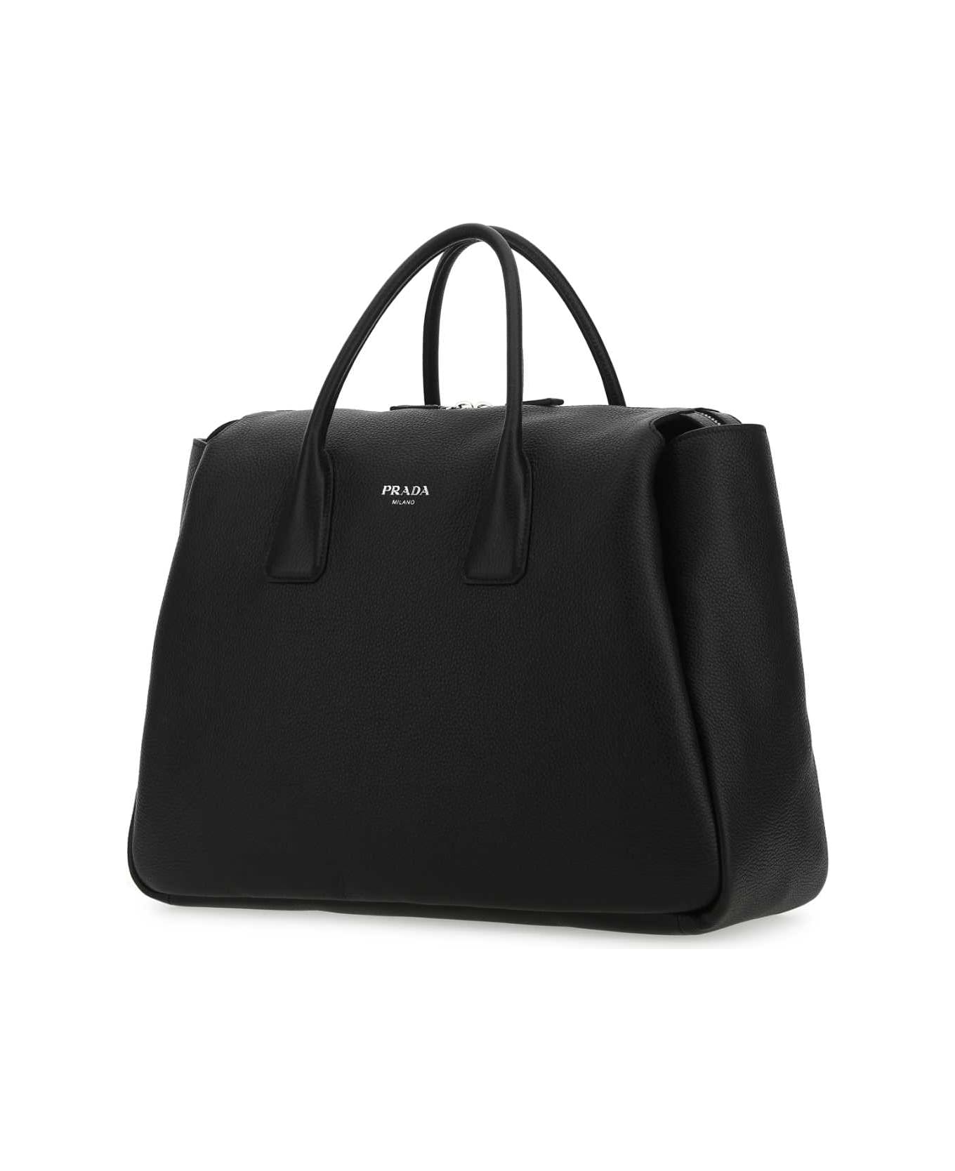 Prada Black Leather Travel Bag - F0002