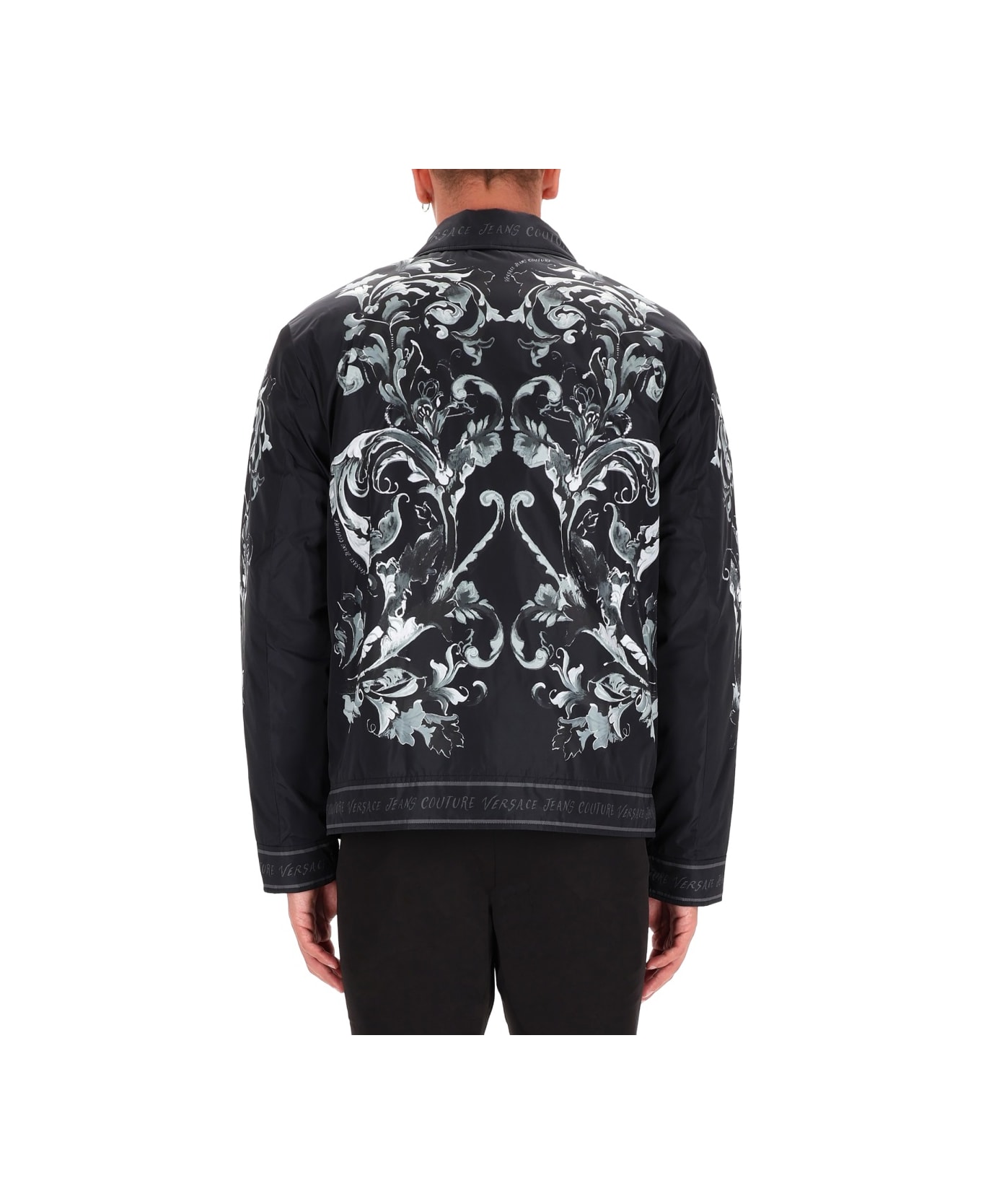 Versace Jeans Couture Baroque Print Jacket - BLACK
