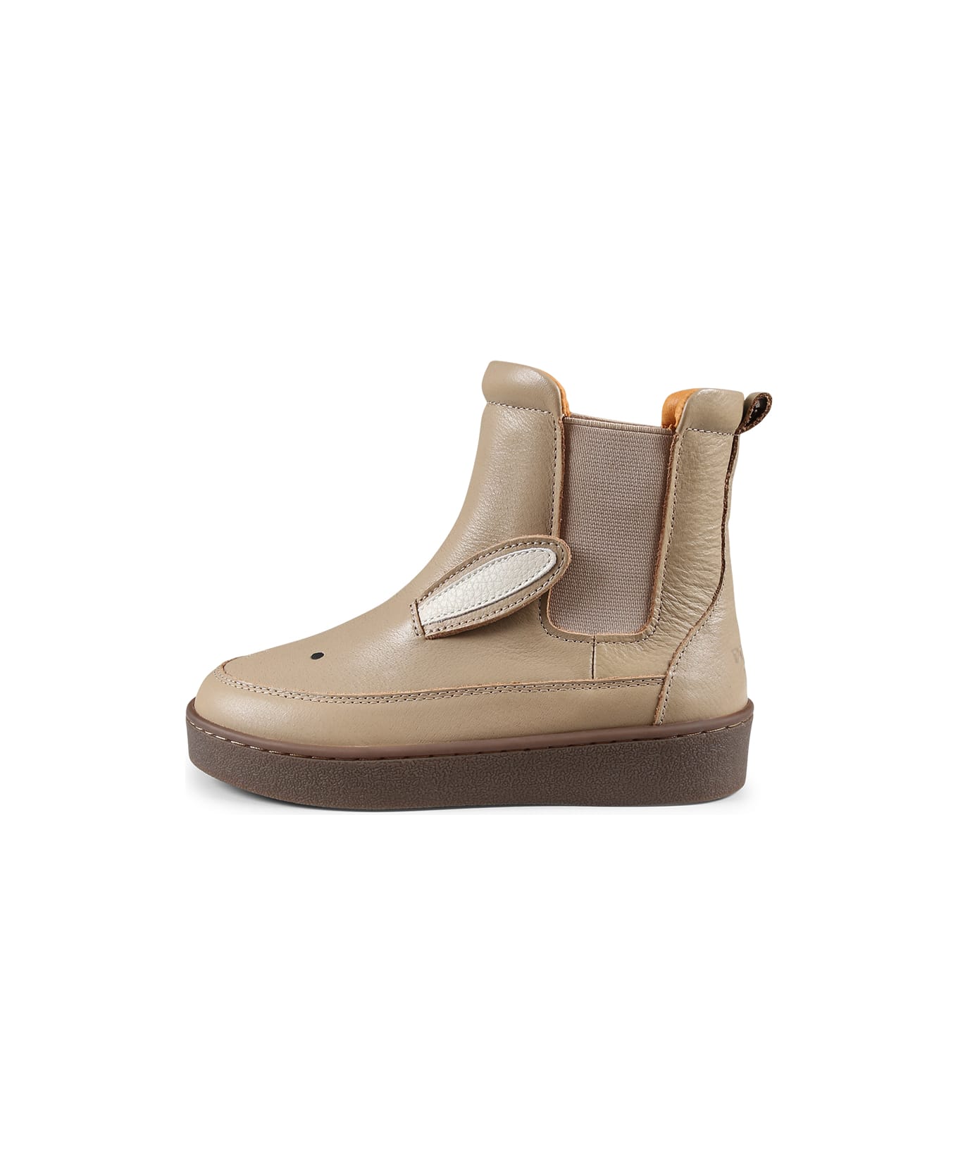 Donsje Beige Ankle Boots For Kids With Rabbit - Beige
