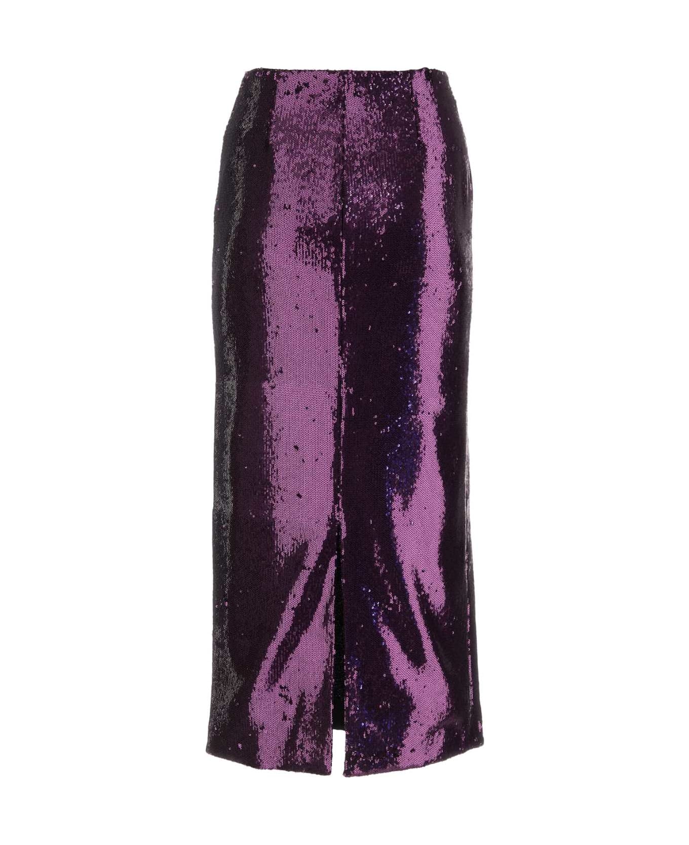 Philosophy di Lorenzo Serafini Purple Sequins Skirt - 0232 スカート