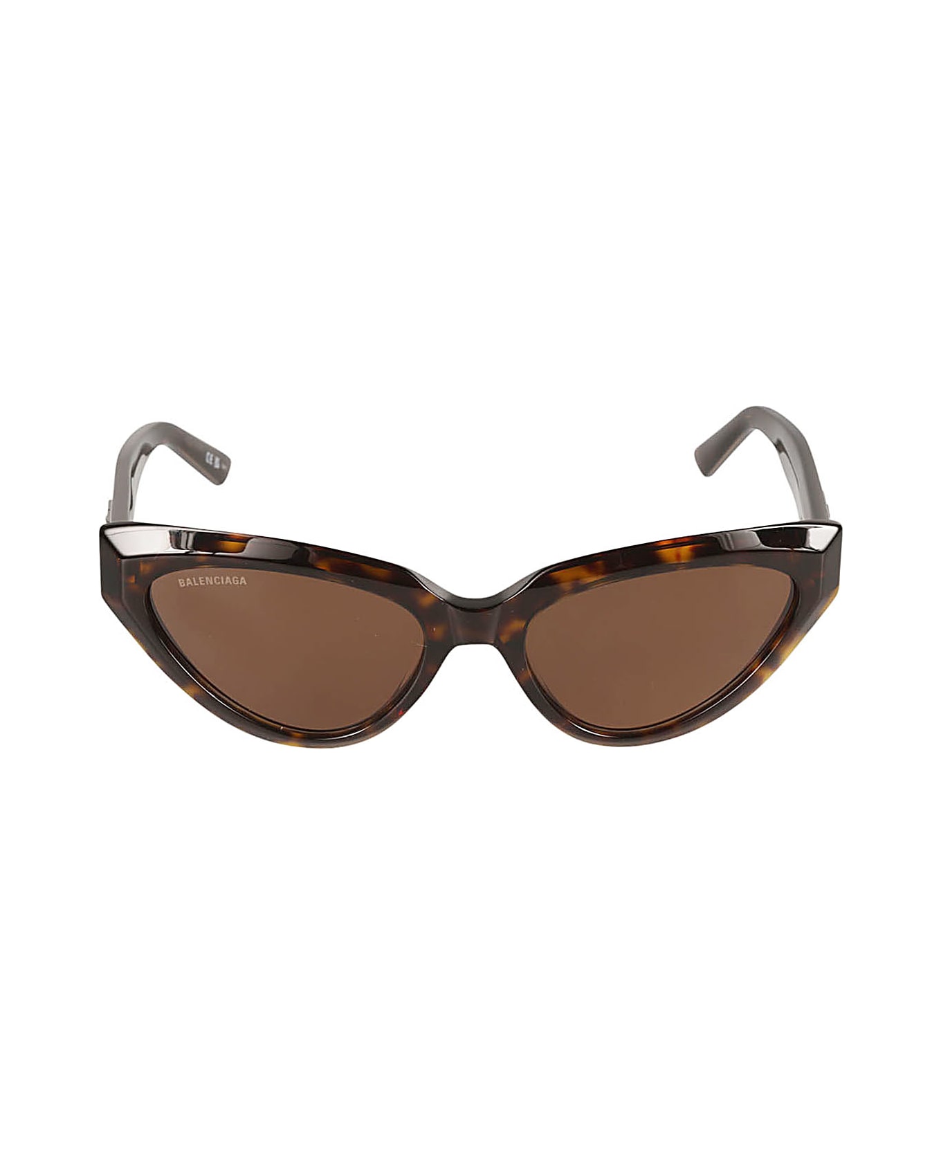 Balenciaga Eyewear Bb Plaque Cat Eye Frame Sunglasses - Havana/Brown サングラス