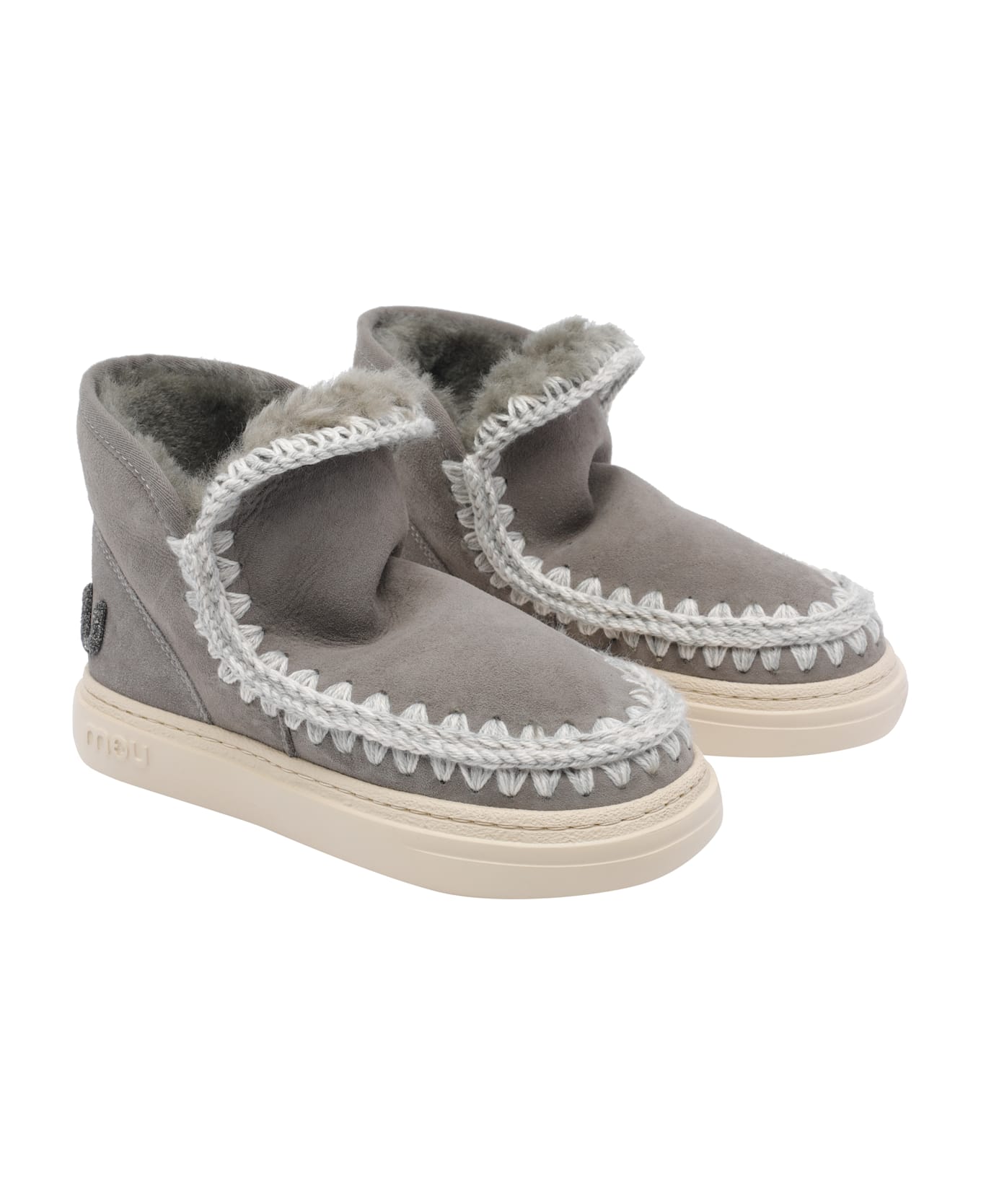 Mou Eskimo Bold Glitter Logo Sneakers - Grey