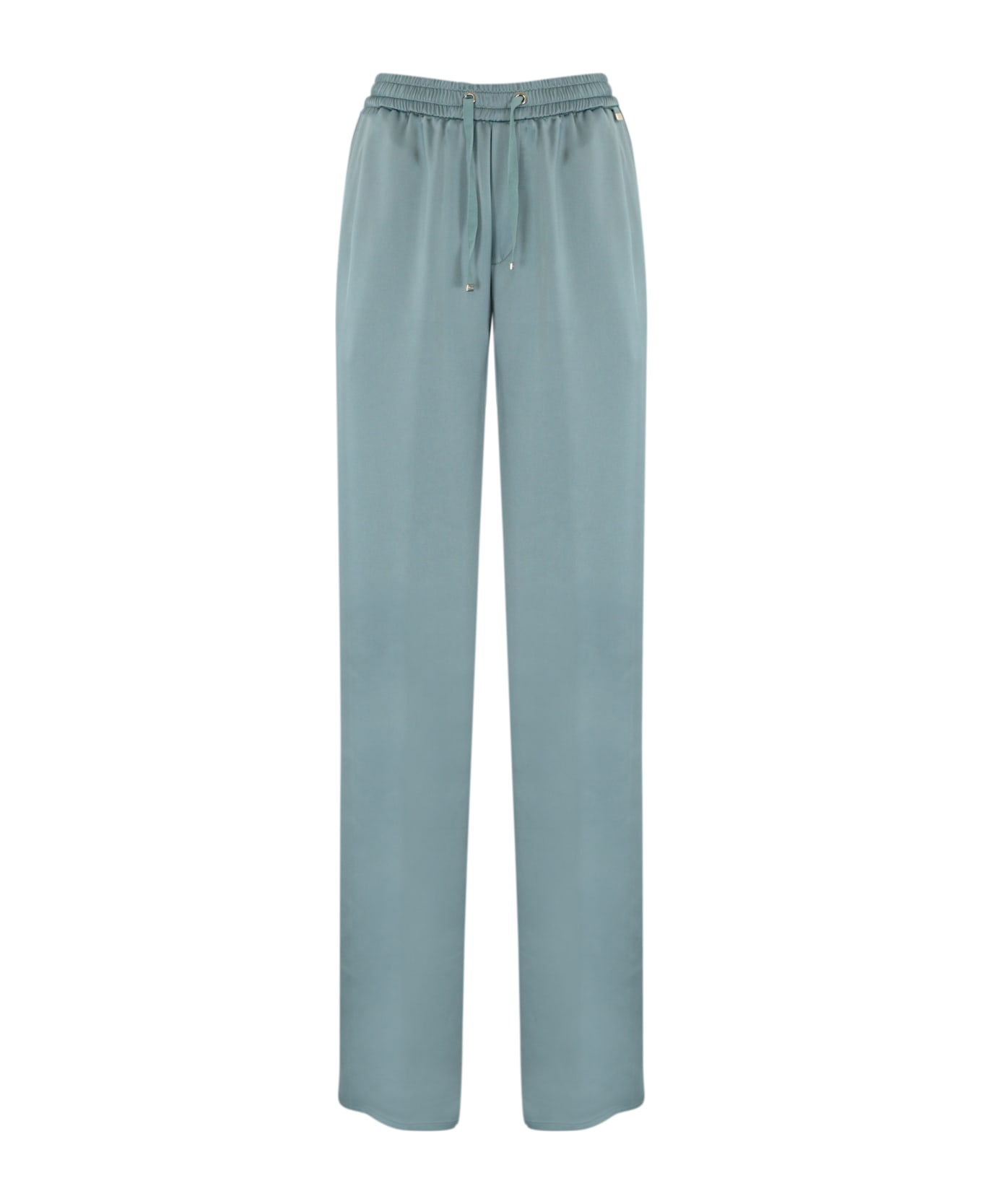 Herno Straight Trousers In Technical Fabric - BLUE