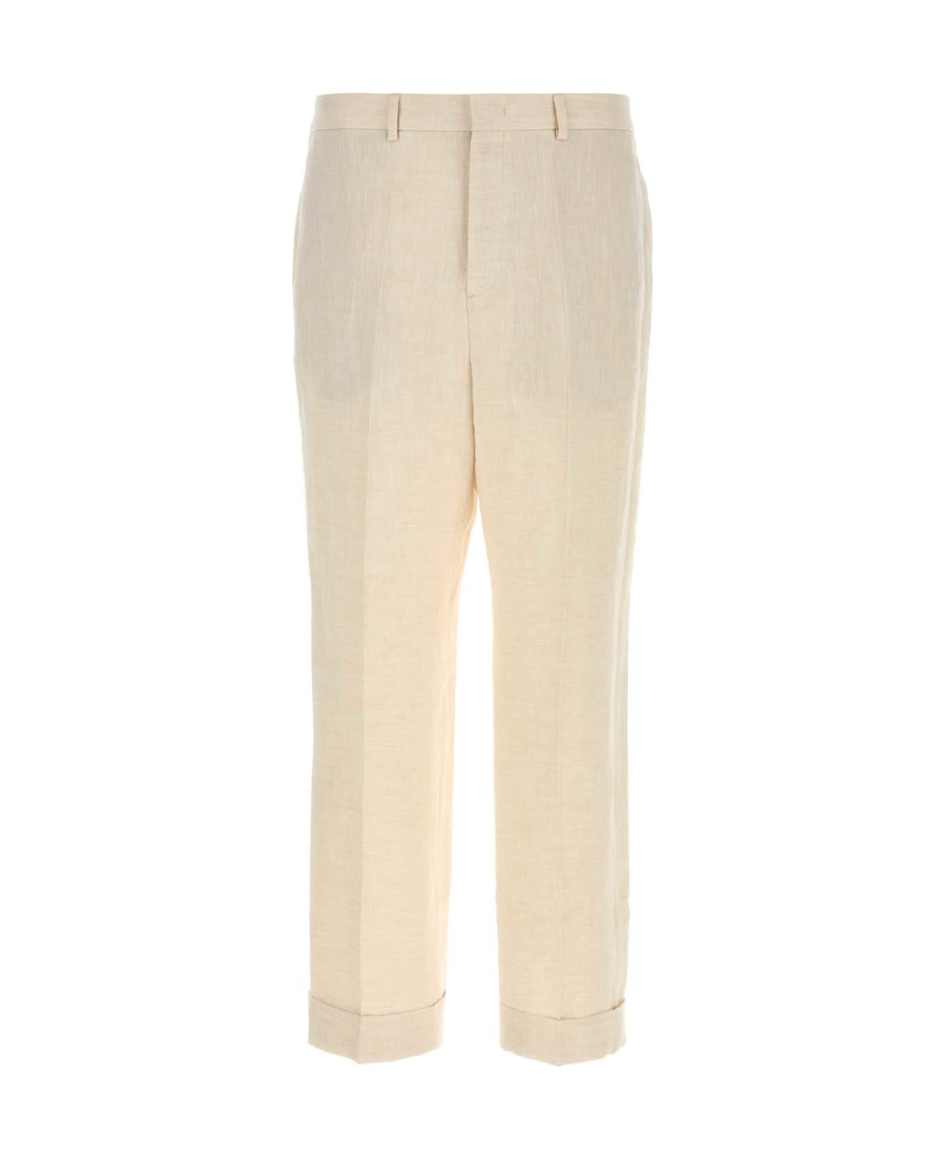 Valentino Garavani Sand Linen Pant - AVORIO