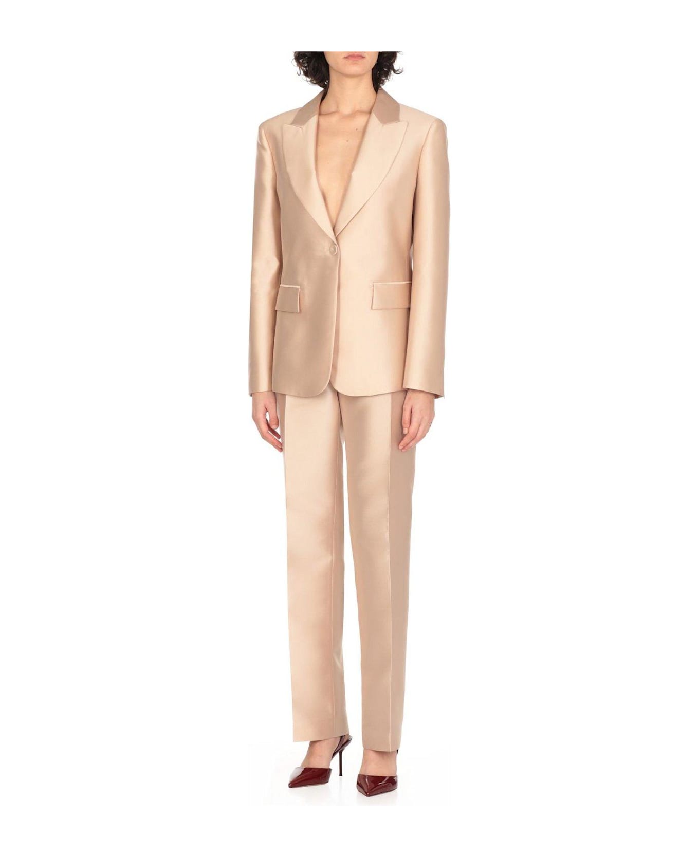 Alberta Ferretti Mikado Cocktail Satin Jacket - Ivory