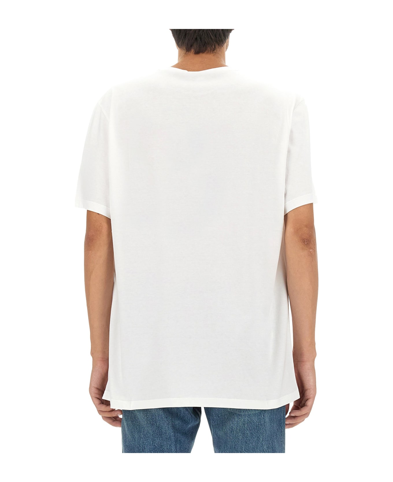 Alexander McQueen Logo Print T-shirt - White Blue