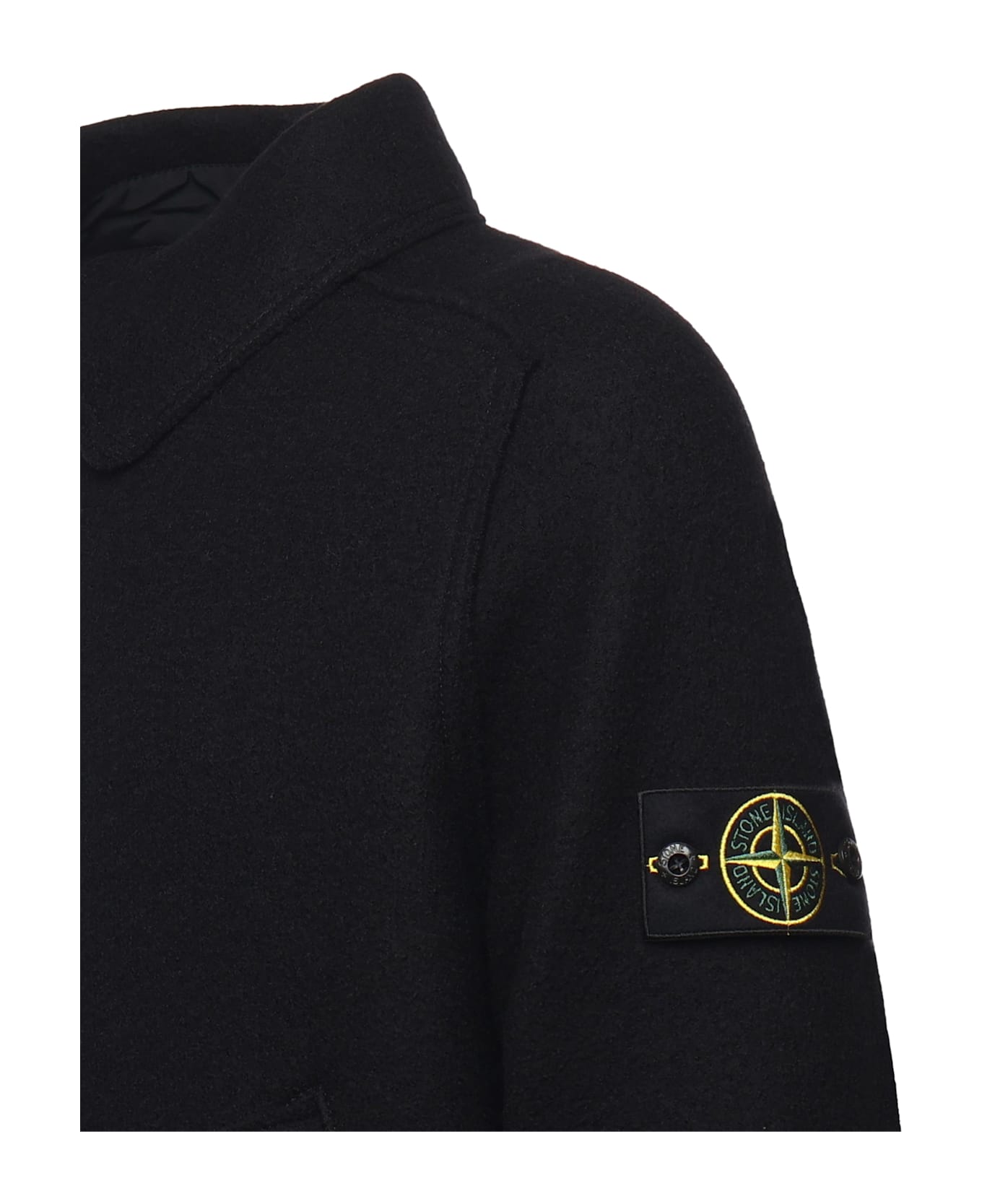 Stone Island Rws Wool Felt Coach Jacket - Black ブレザー