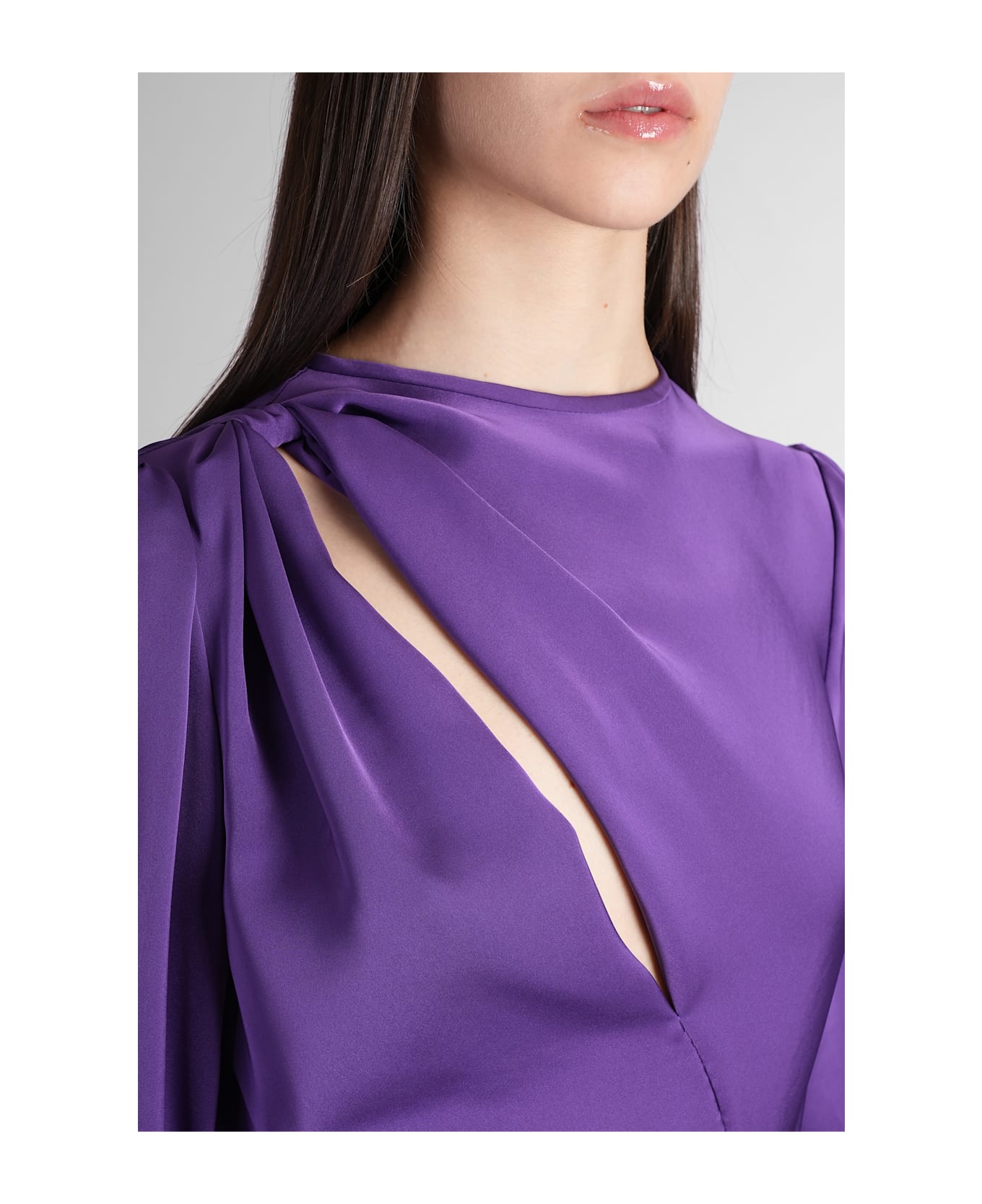 Costarellos Anina Dress In Viola Polyester - Viola