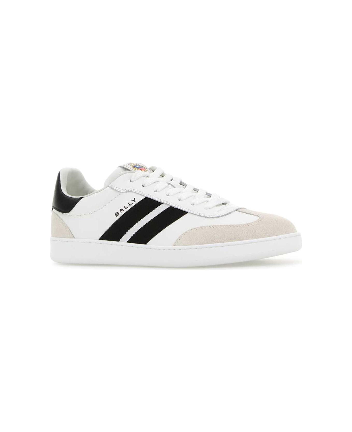 Bally White Leather Roget Sneakers - WHITE