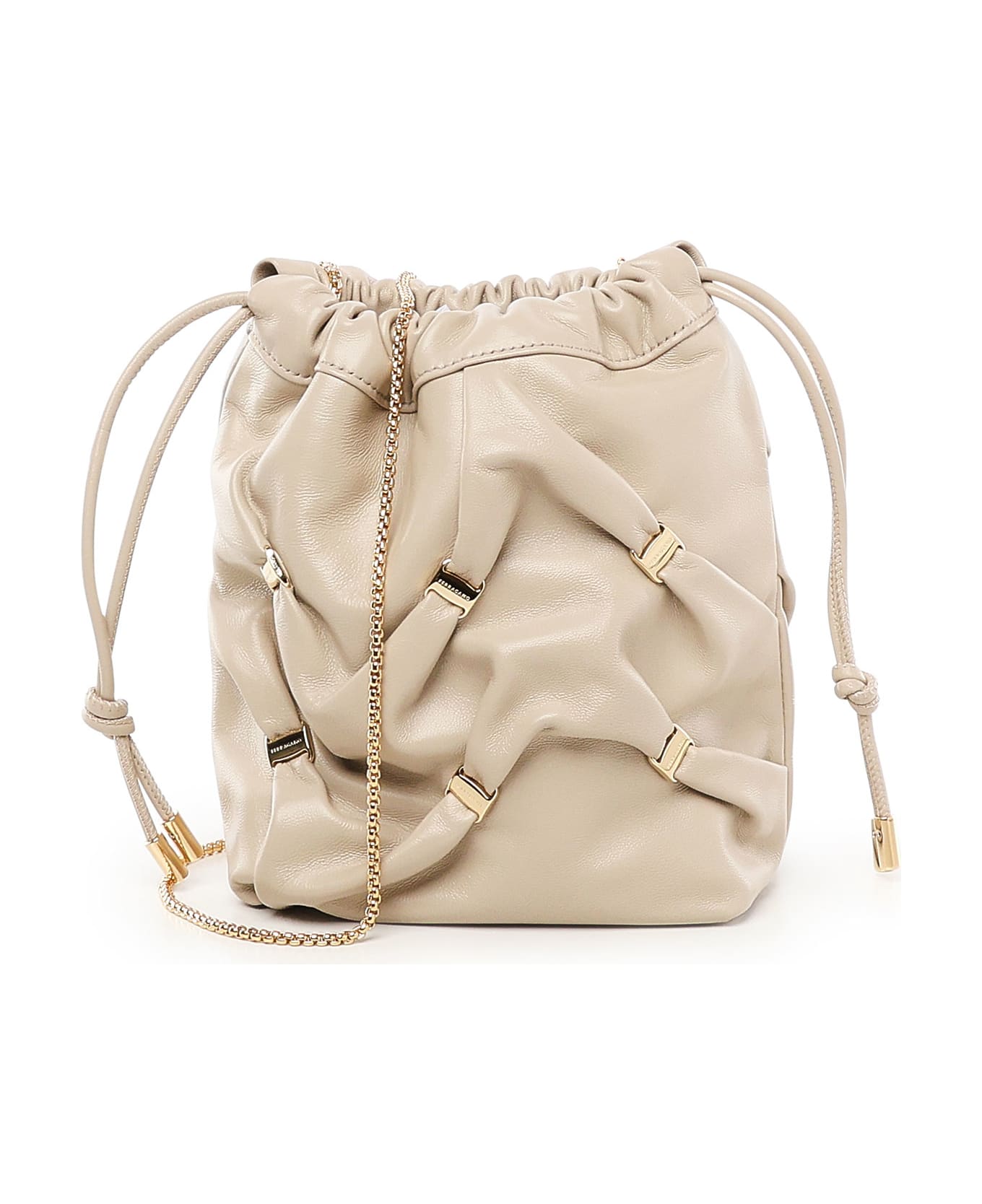 Ferragamo Mini Bucket - Beige