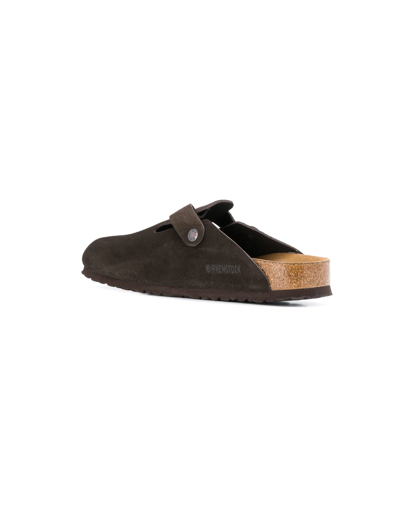 Birkenstock Boston Suede Leather Slippers - Brown