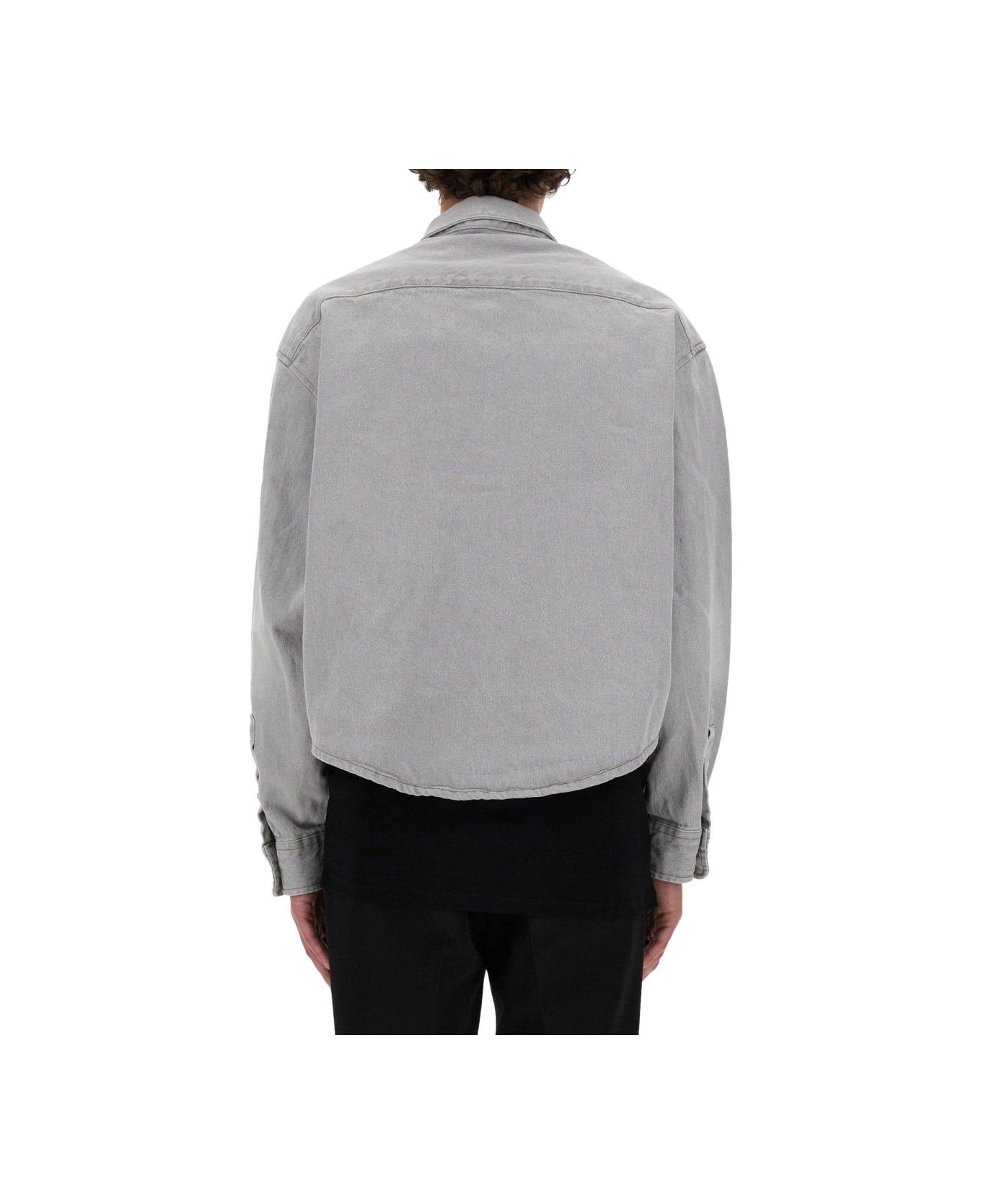 Ami Alexandre Mattiussi Paris Long-sleeved Button-up Shirt - GREY