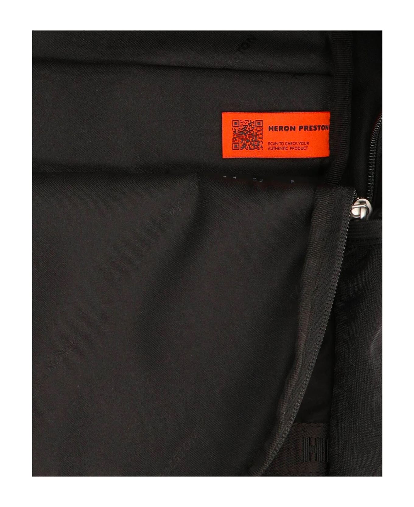HERON PRESTON Logo Backpack - Black バックパック