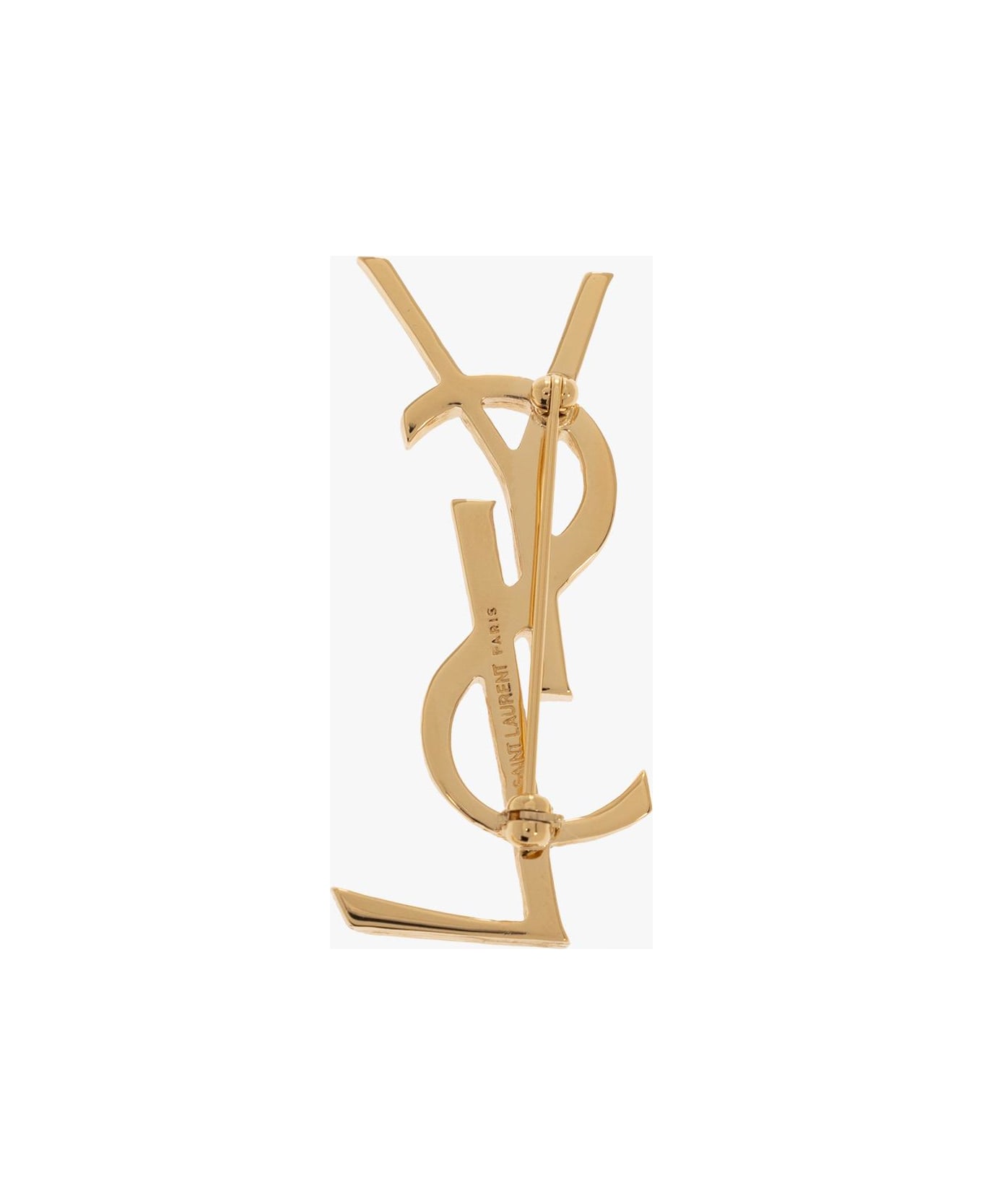 Saint Laurent Brass Brooch - ORLAITONSATINELEG