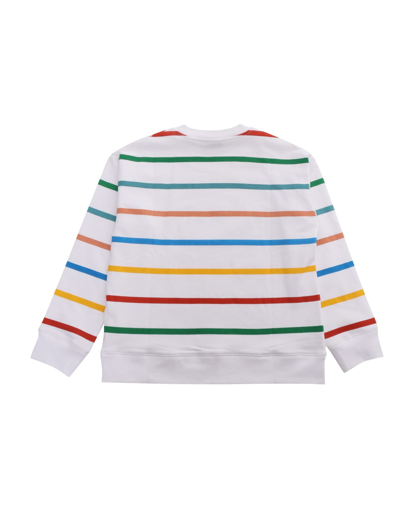 Stella McCartney Kids Striped Colorful Sweatshirt - WHITE