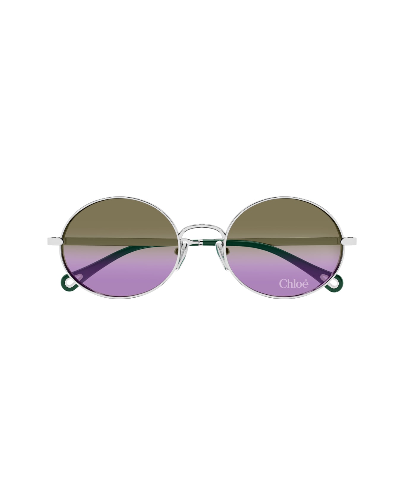 Chloé Ch0326s Aly Linea Chloé 002 Silver Green Sunglasses - Argento