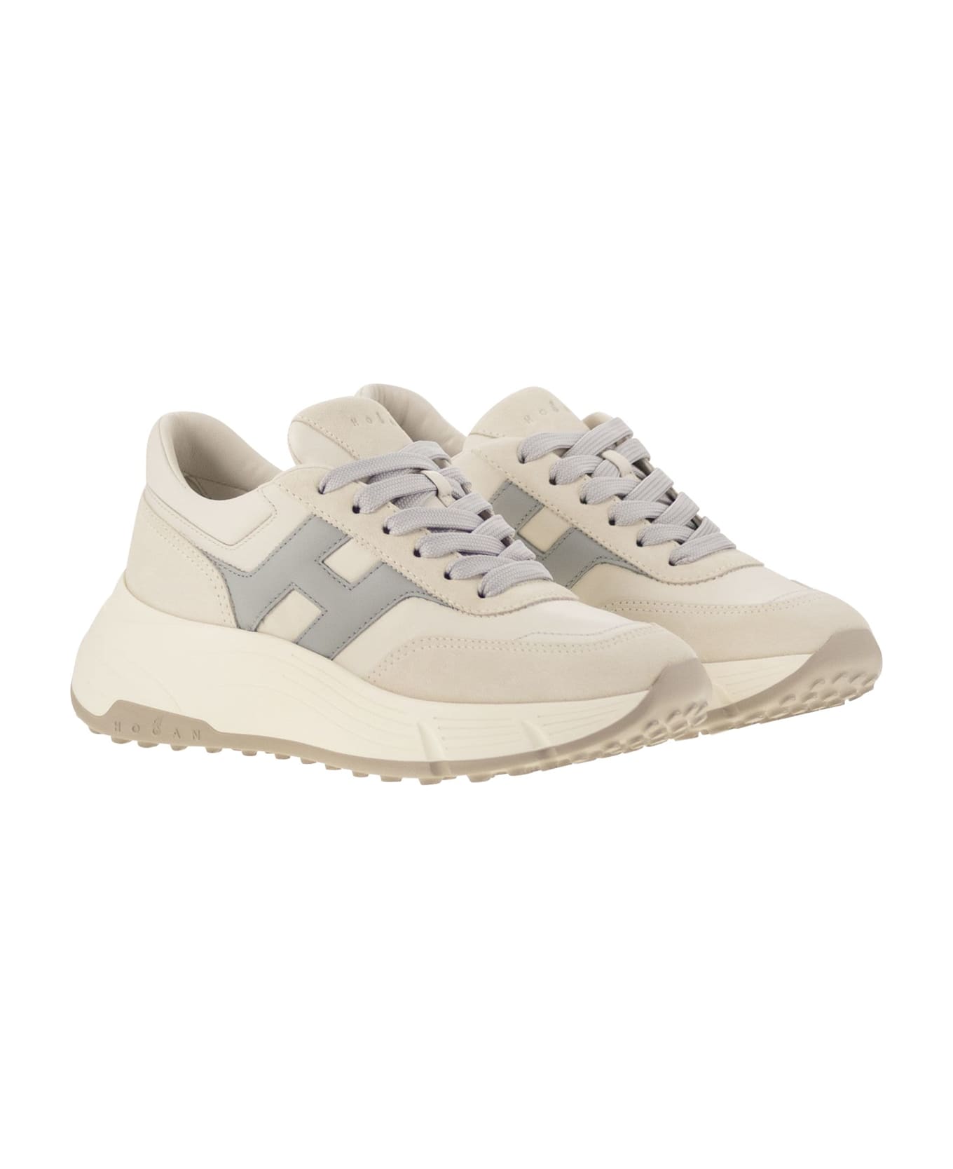 Hogan Hi-fi Trainers With Side H - Sky Blue