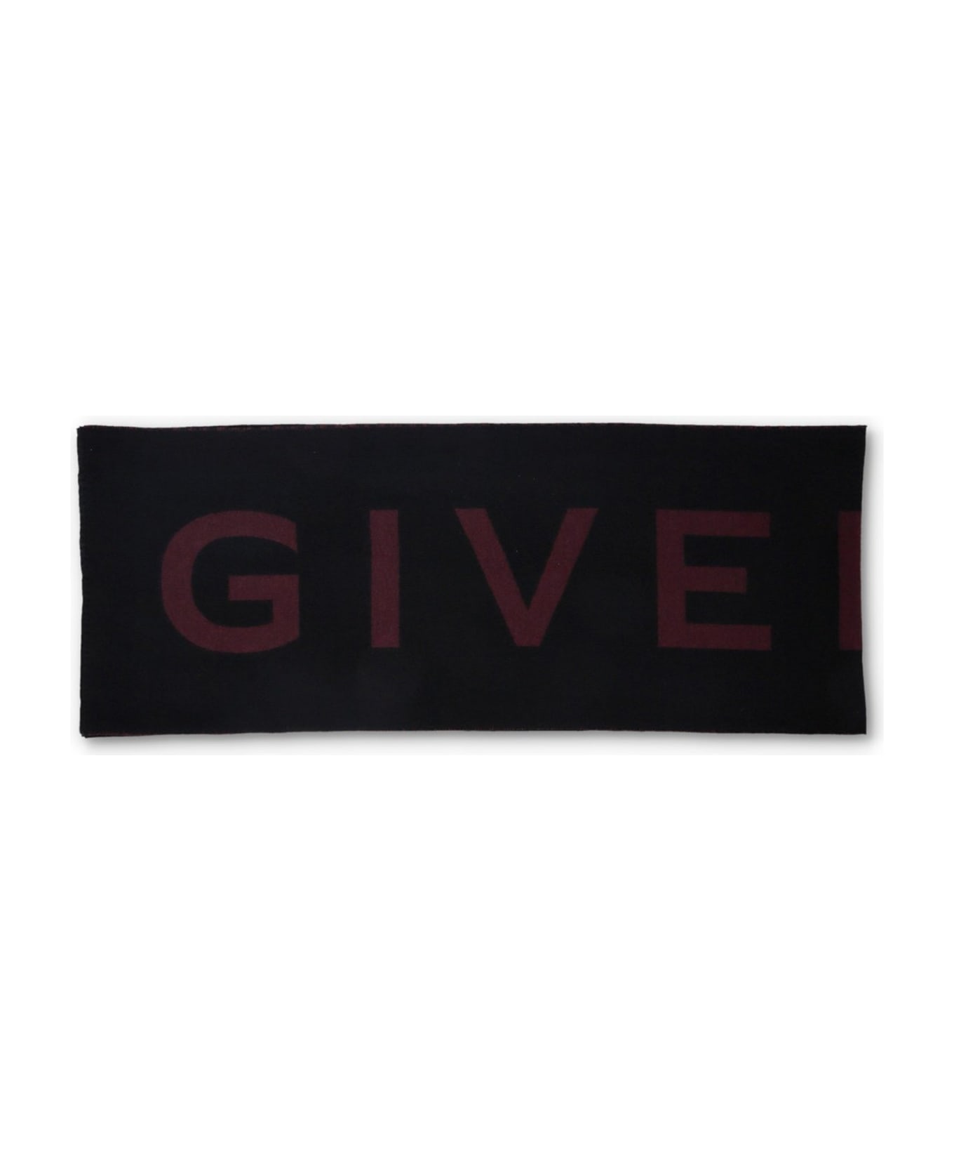 Givenchy Wool Logo Scarf - Black スカーフ