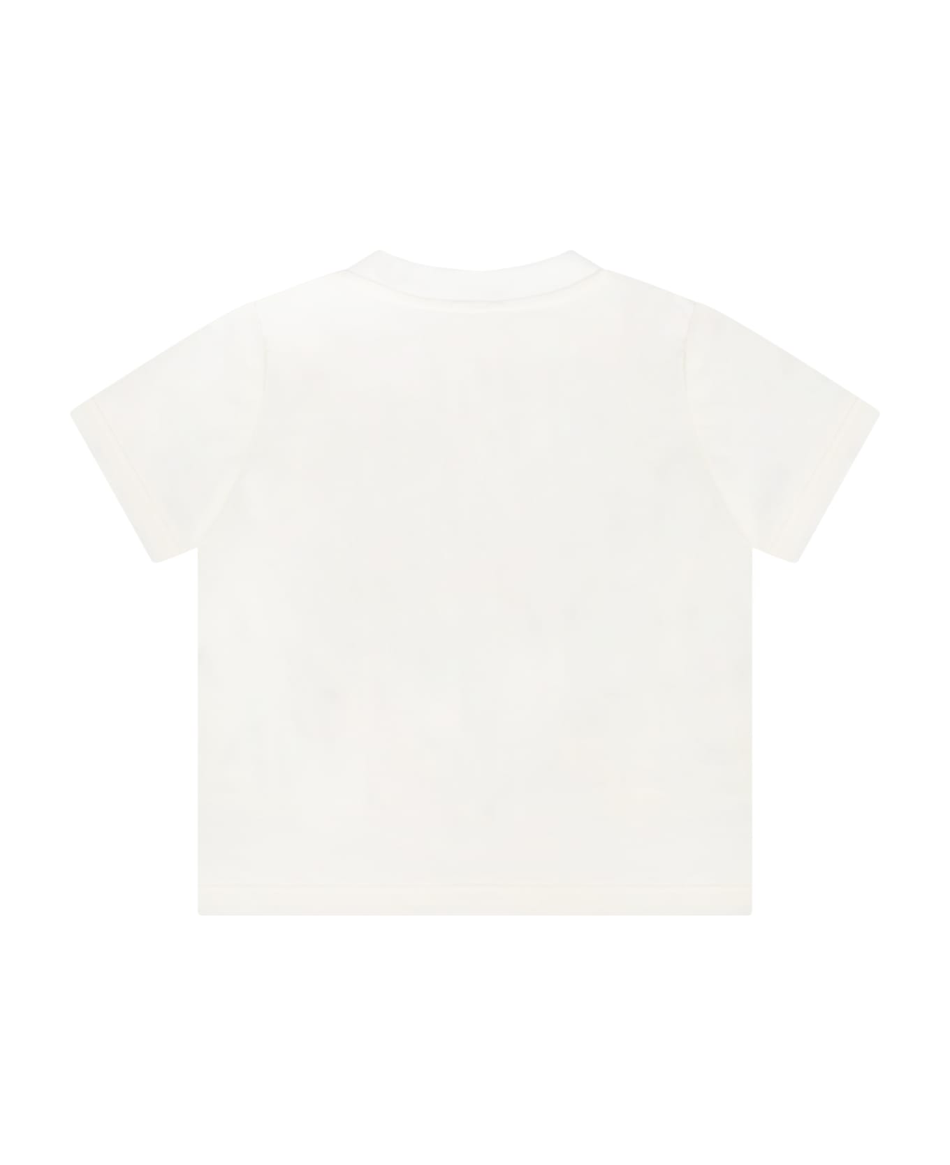 Stella McCartney Kids Ivory T-shirt For Baby Girl With Ice Cream - Ivory