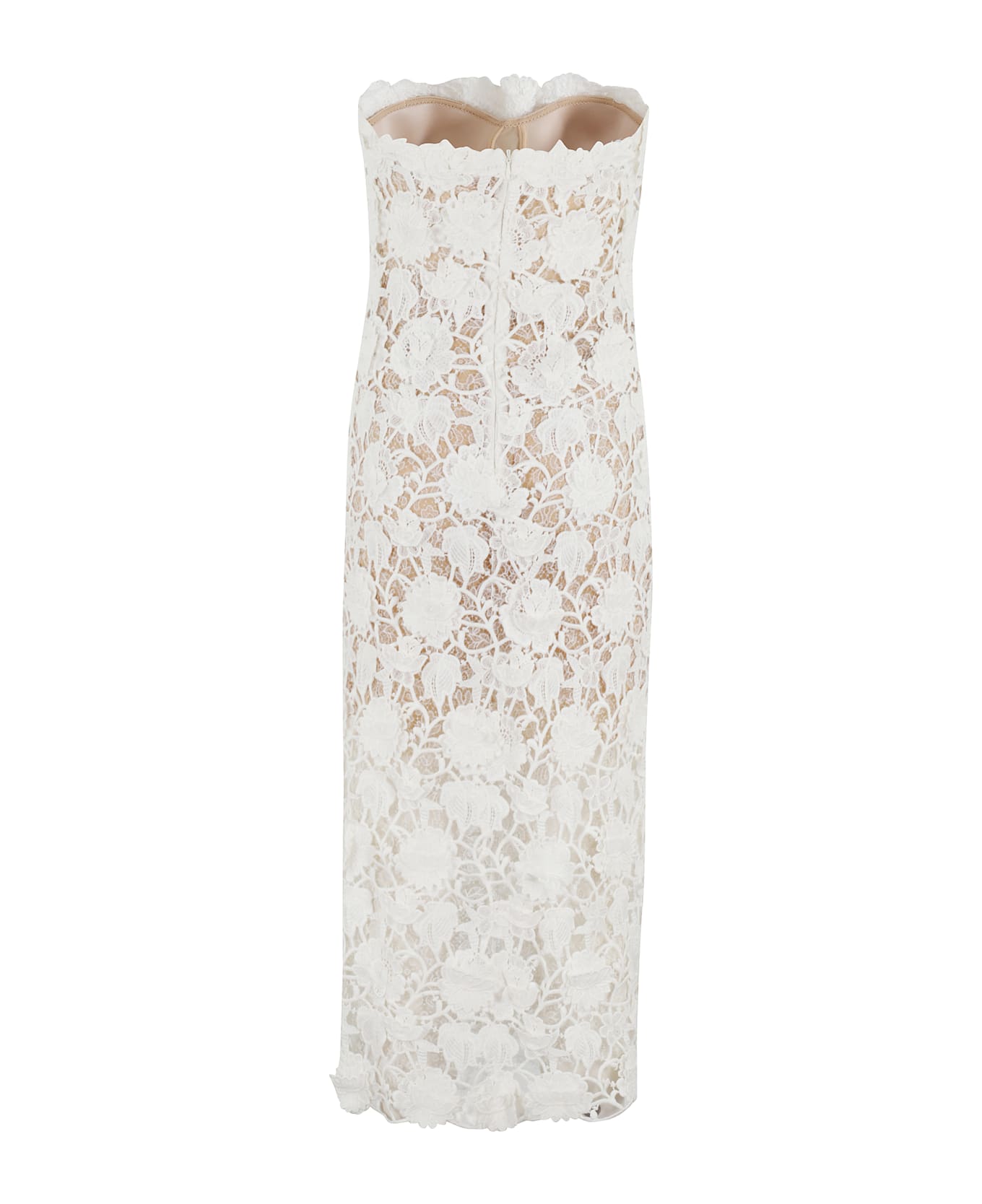 Ermanno Scervino Macramé Lace Dress - Marshmall