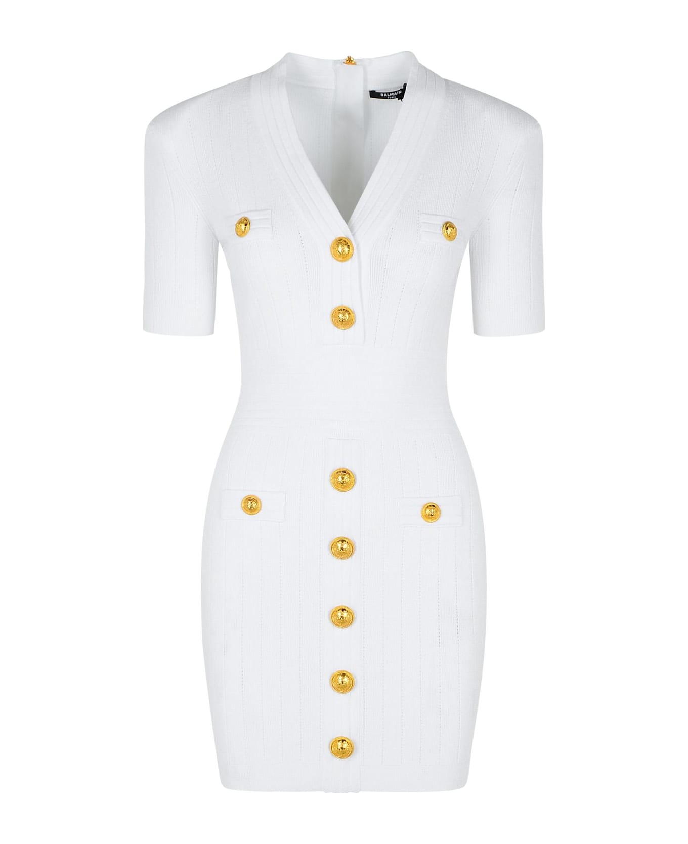 Balmain White Viscose Blend Dress - White
