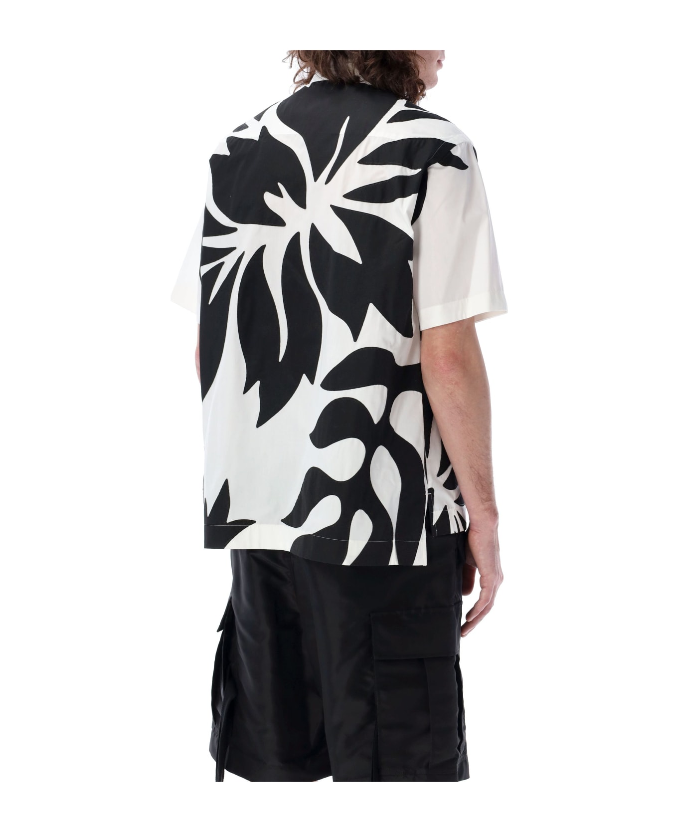 Sacai Floral Patch Shirt - OFF WHITE BLACK シャツ