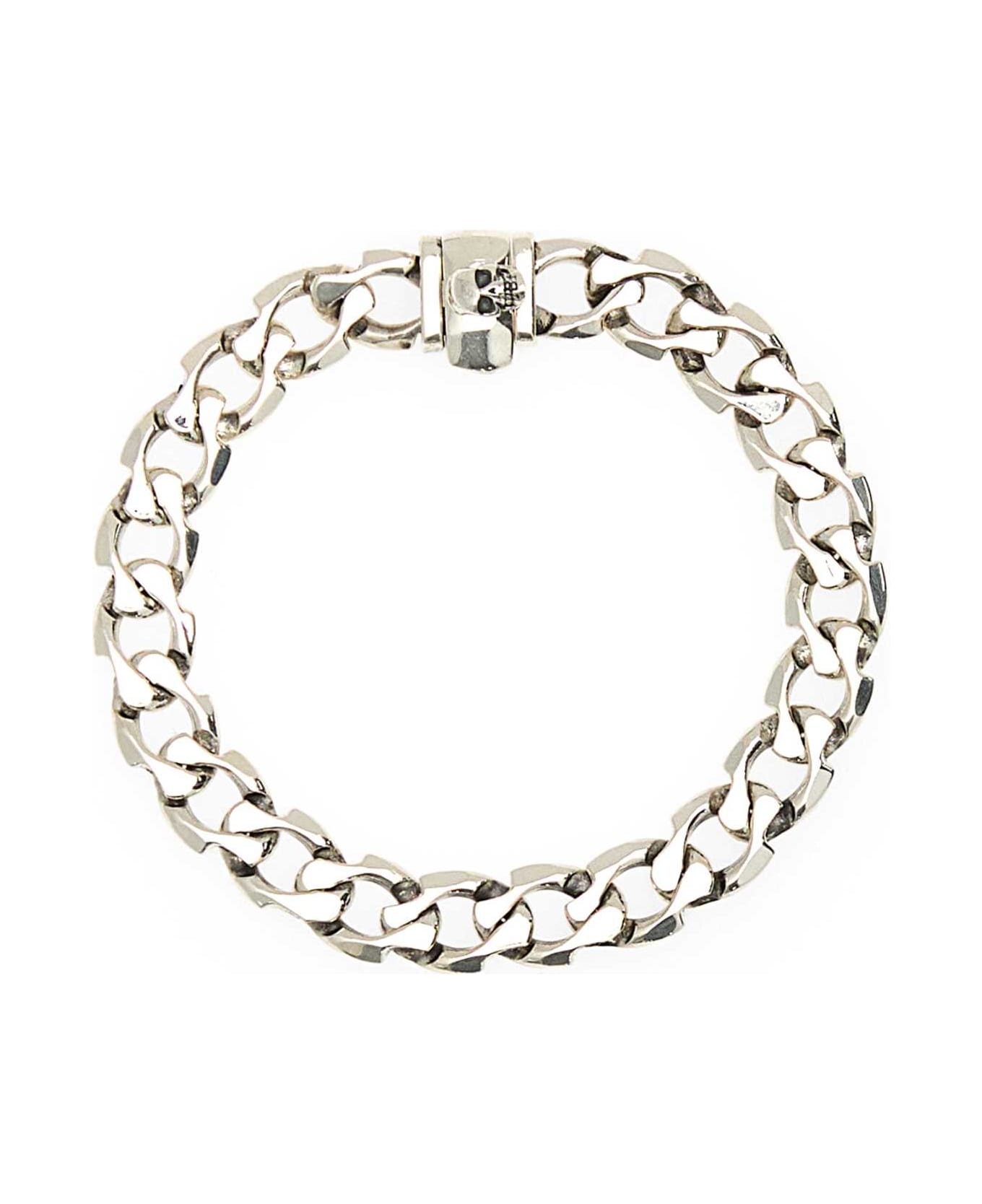 Emanuele Bicocchi 925 Silver Edge Cuban Chain Bracelet - SILVER