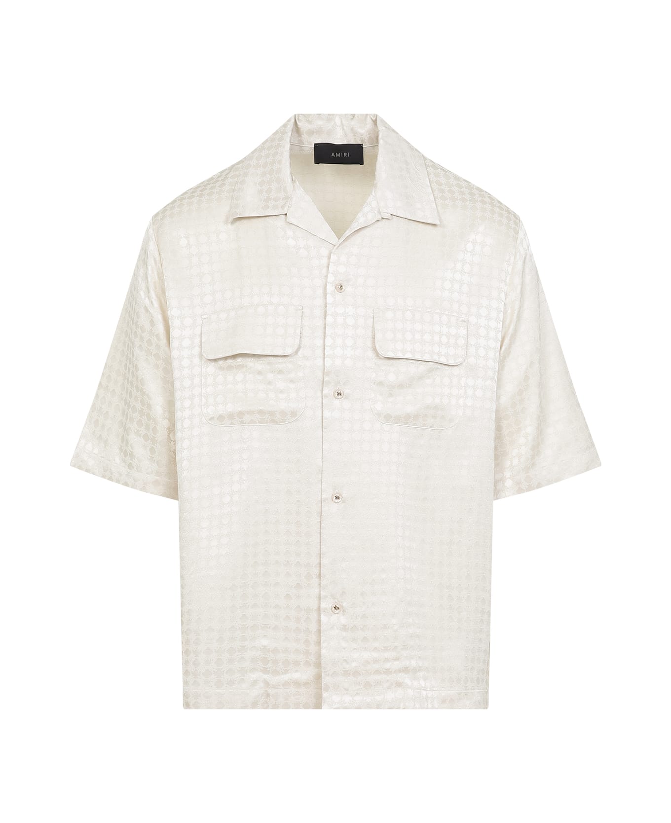 AMIRI Quad Jacquard Camp Shirt - Alabaster