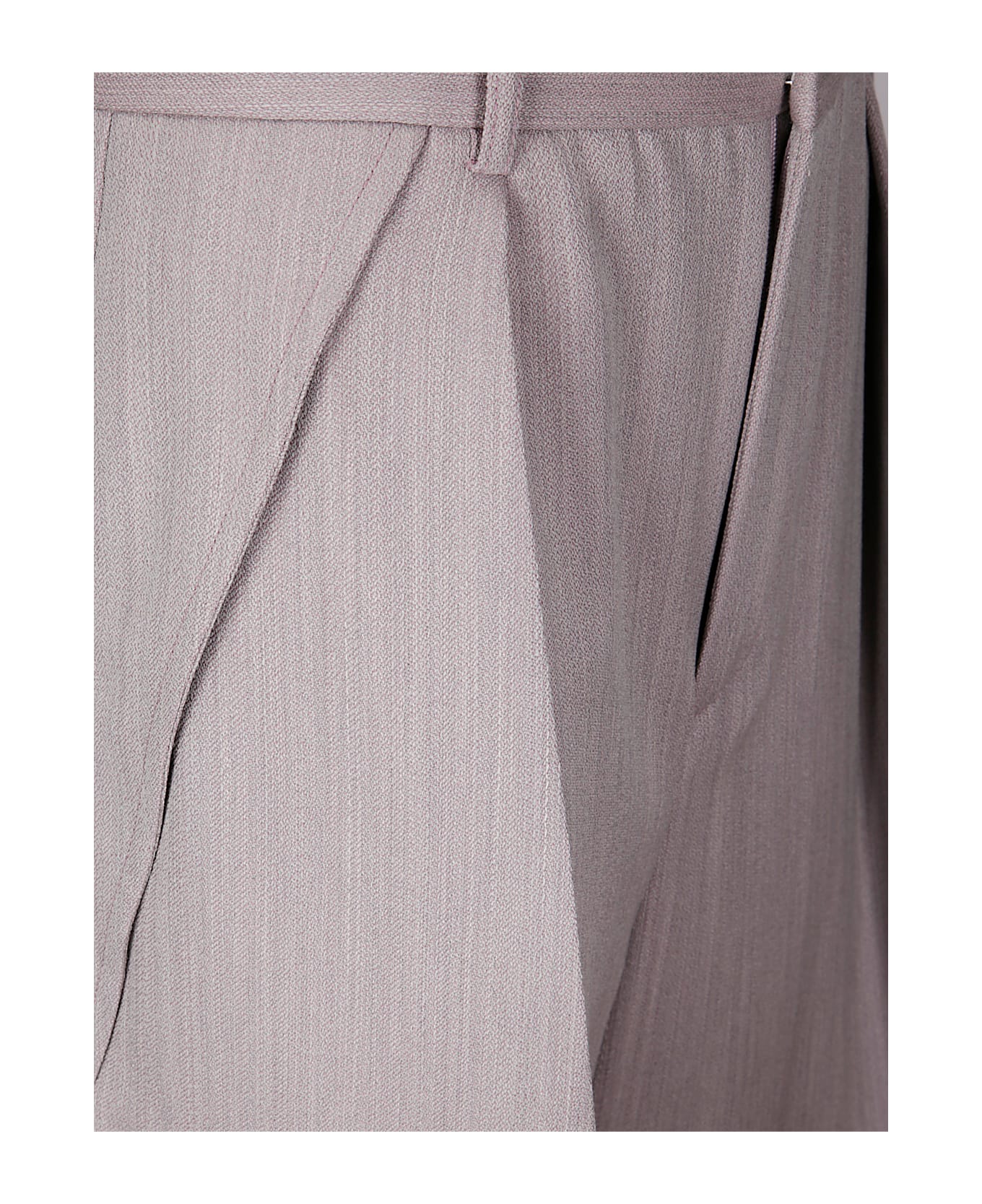 Victoria Beckham Wide Leg Turn - Up Trouser - QUARTZ