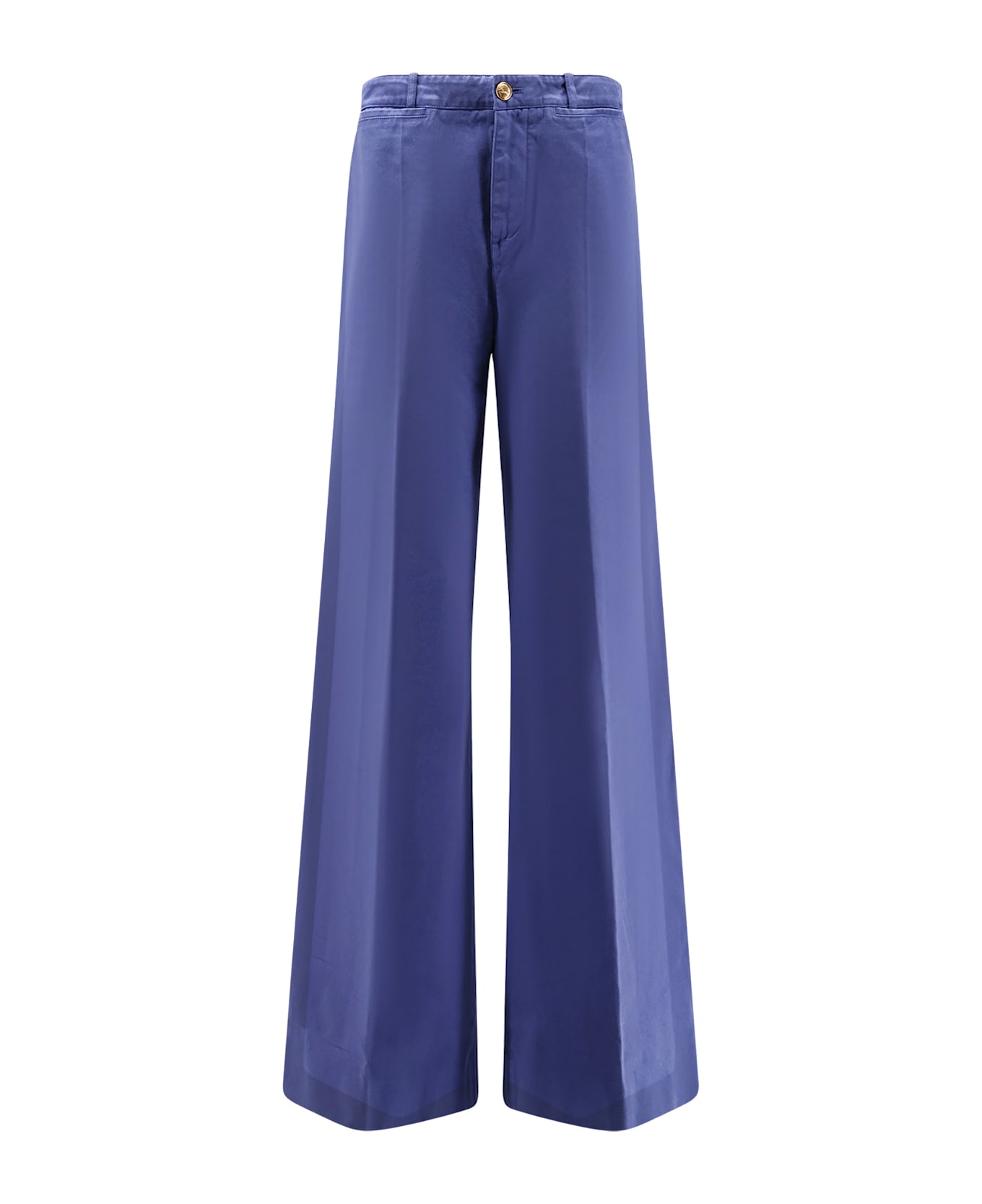 Flared Bottom Denim Trousers - Thumbnail 2