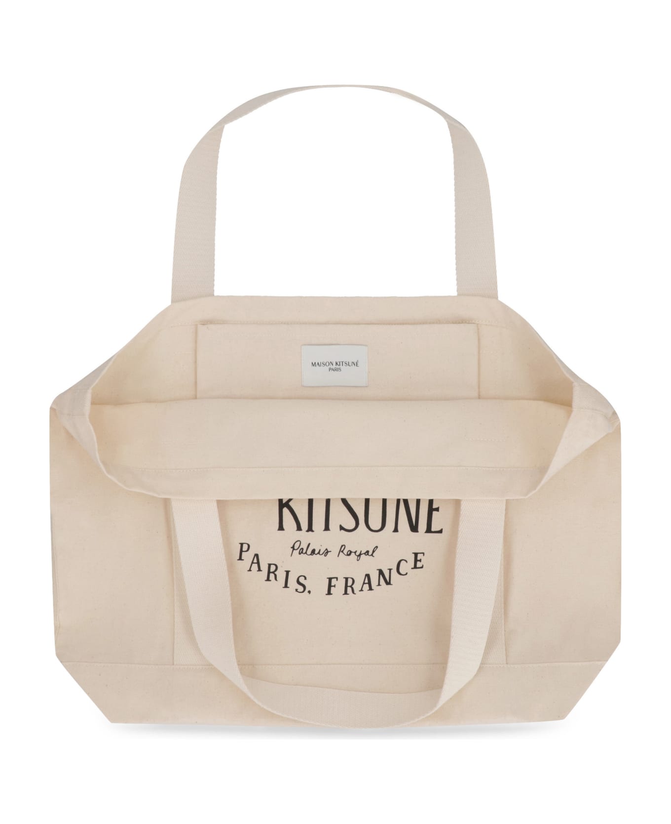 Maison Kitsuné Canvas Tote Bag - White トートバッグ