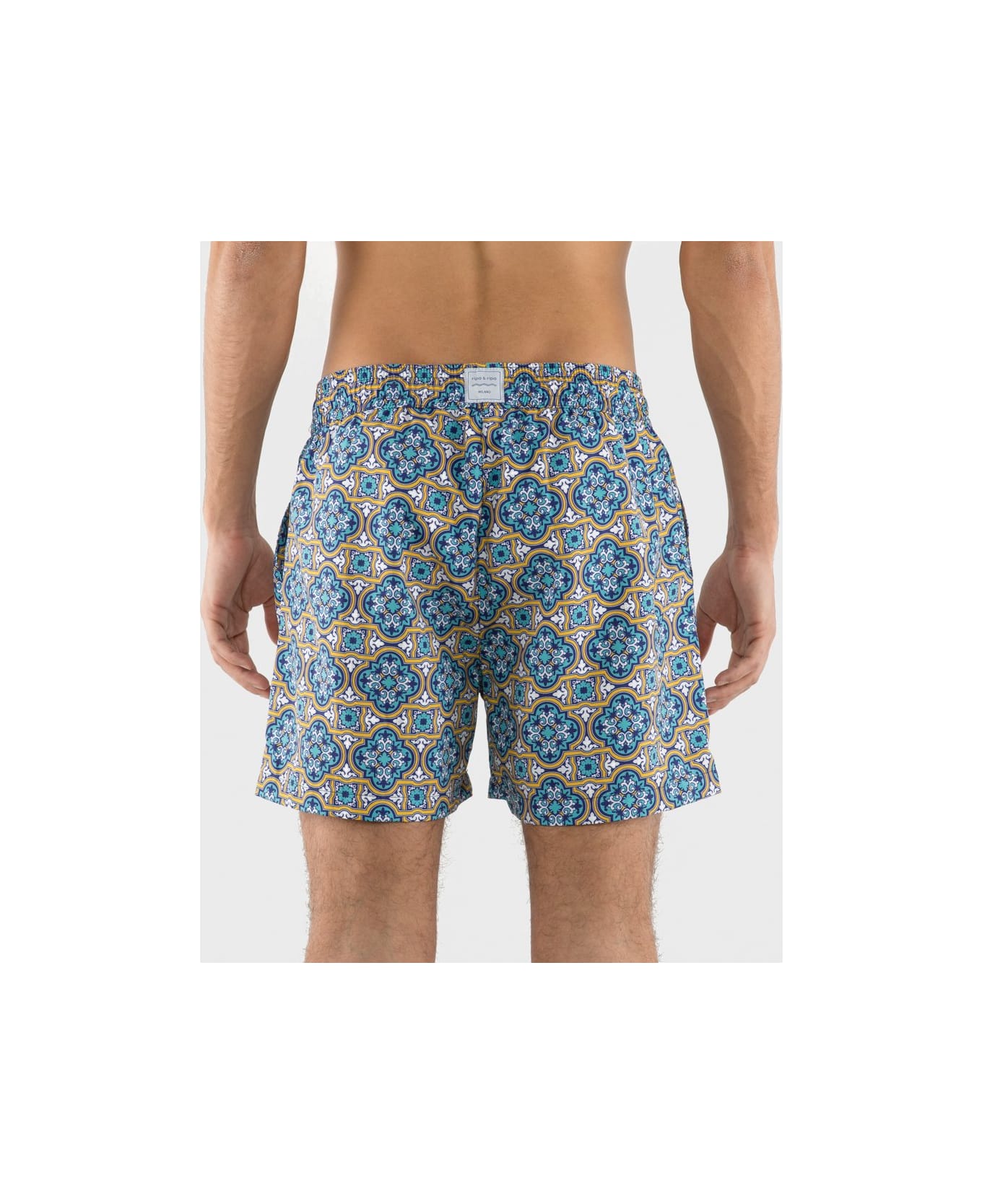 Ripa Ripa Panarea Swim Shorts - Yellow/Blue