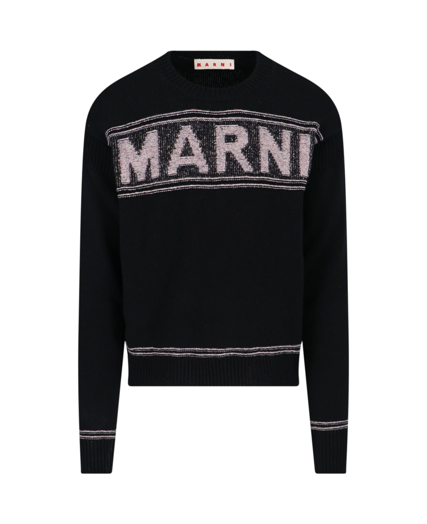 Marni Logo Crewneck Jumper - Black ニットウェア