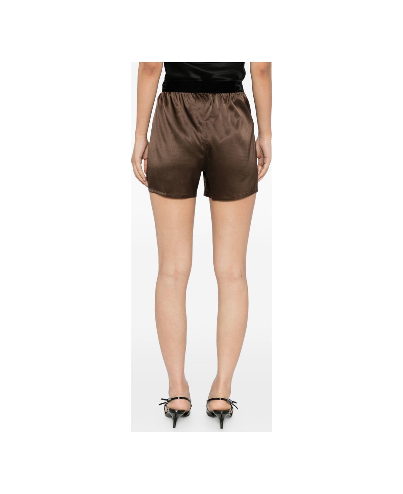 Tom Ford Silk Pajama Shorts - Brown