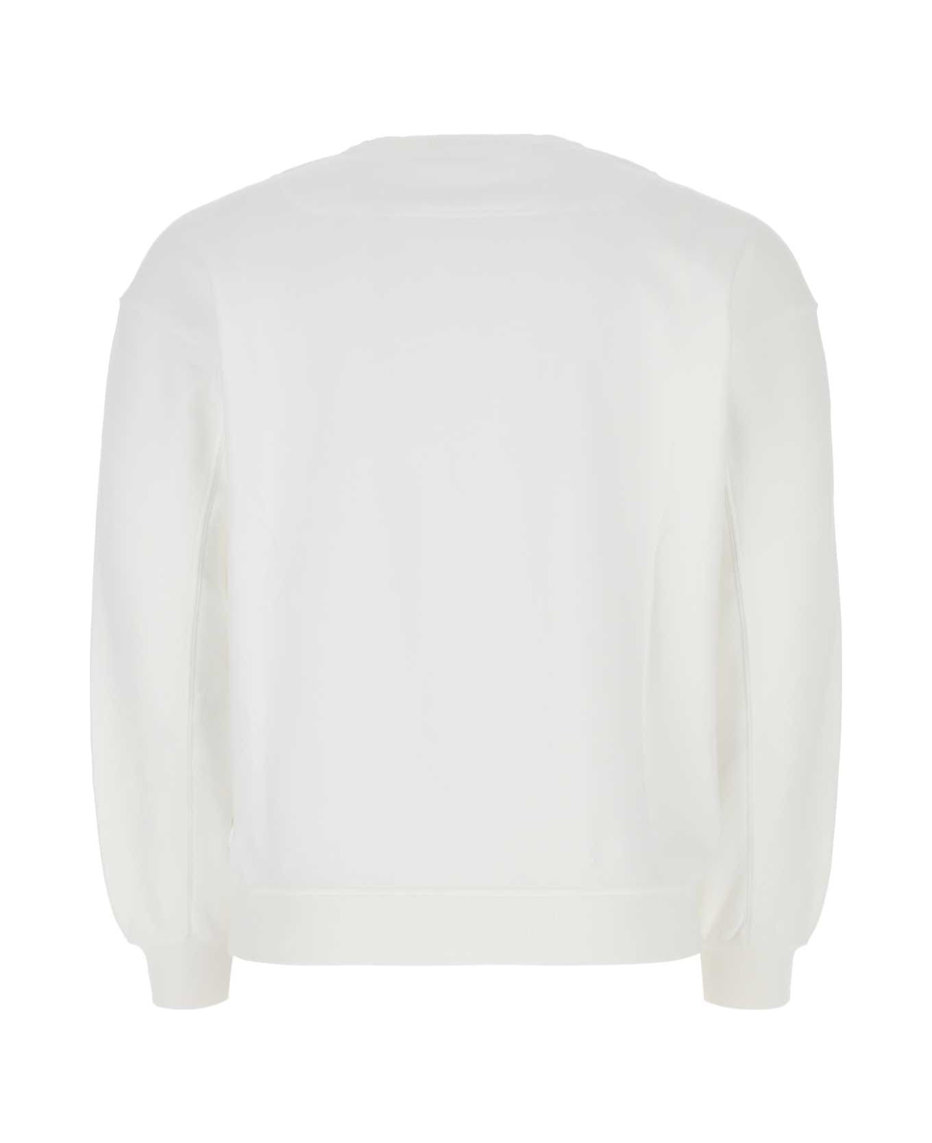 Stone Island White Cotton Sweatshirt - V0001