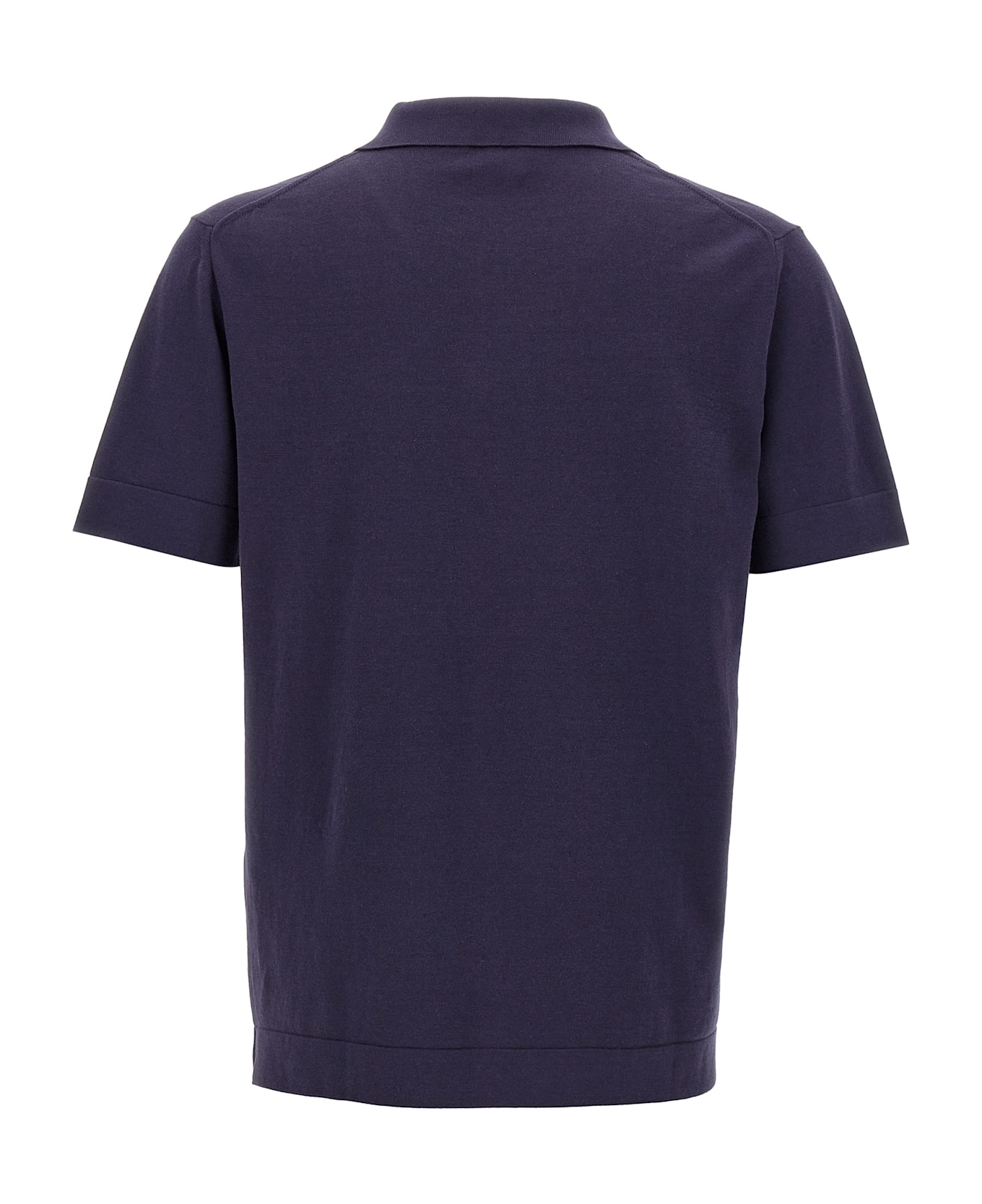 Brioni Knitted Polo Shirt - Blue