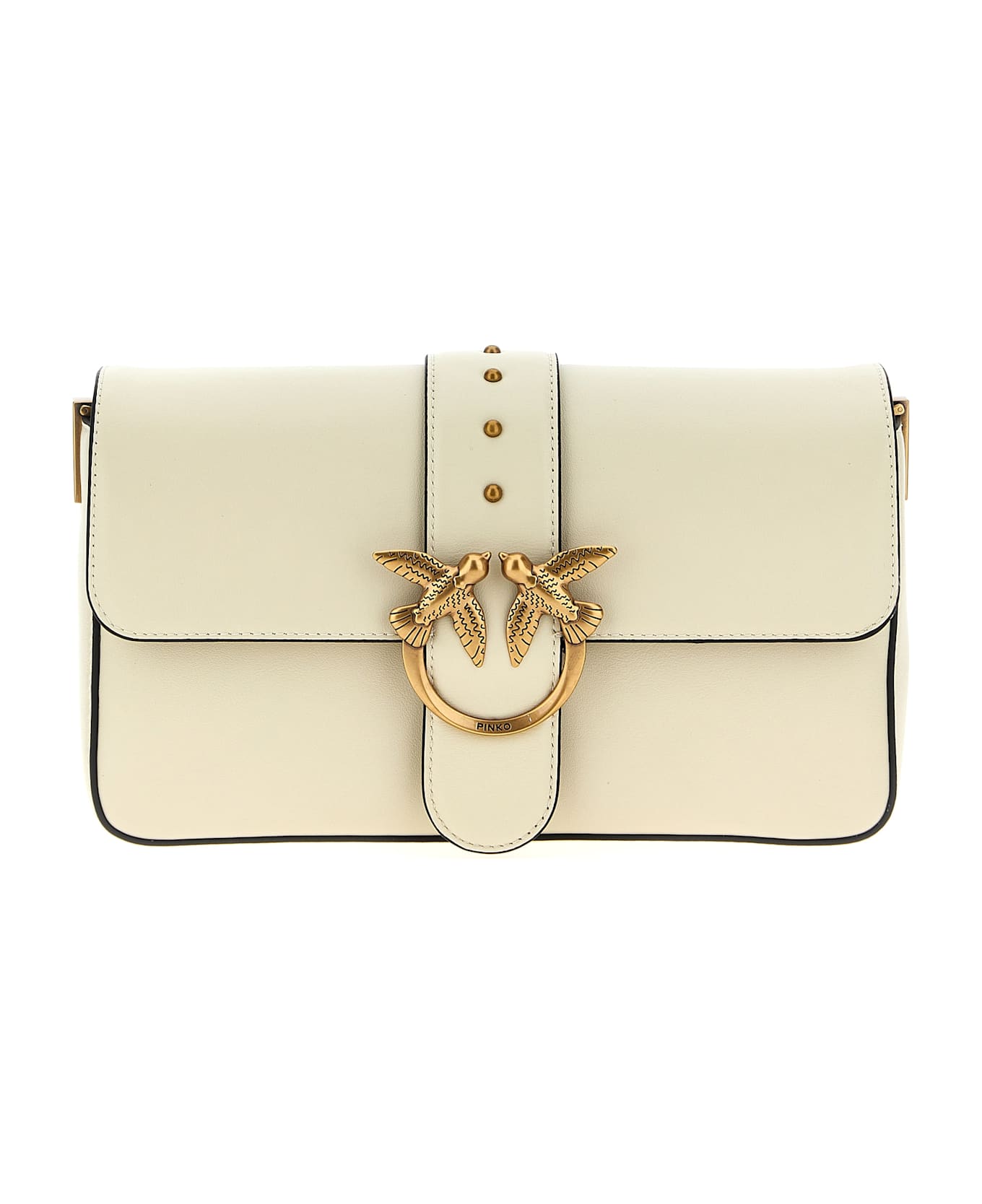 Pinko Love One Classic Crossbody Bag - White