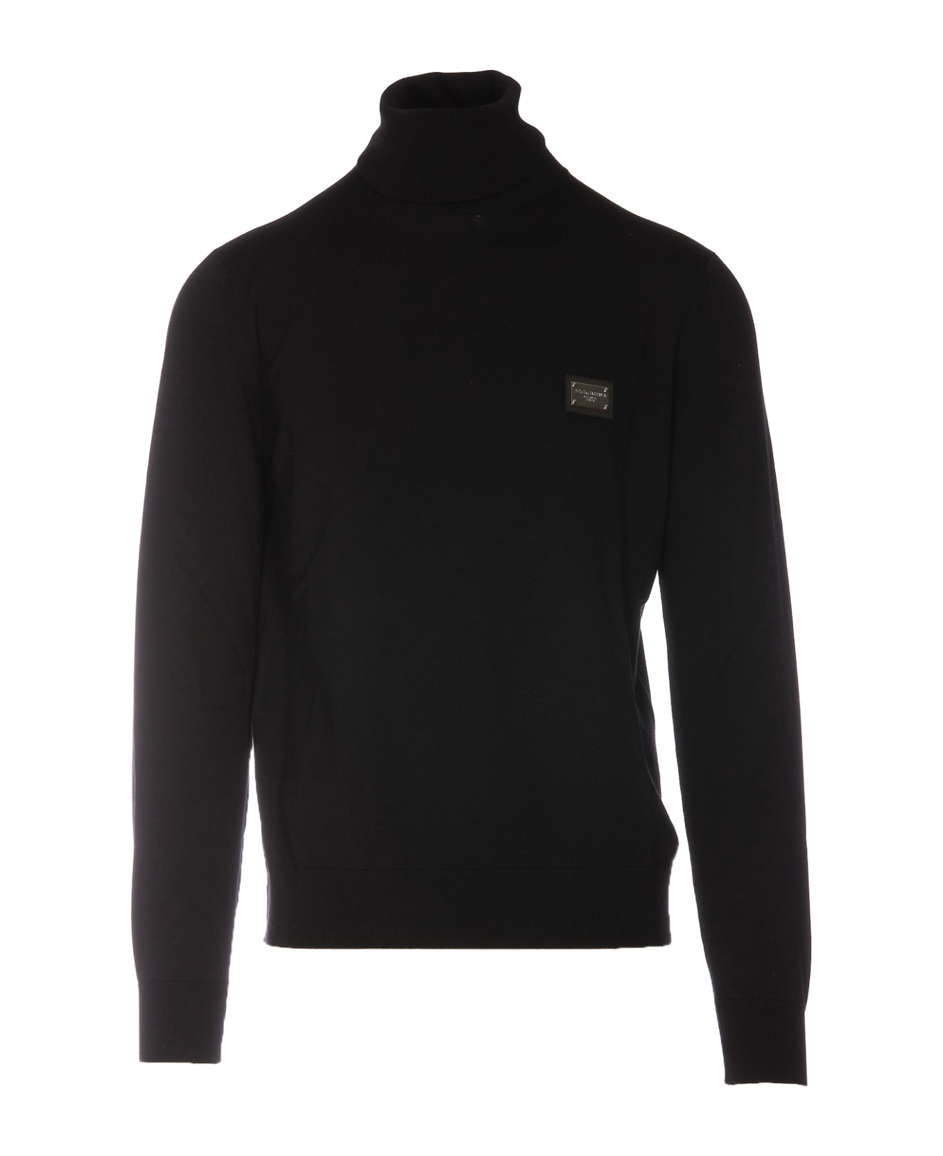 Dolce & Gabbana Logo Patch Sweater - Black