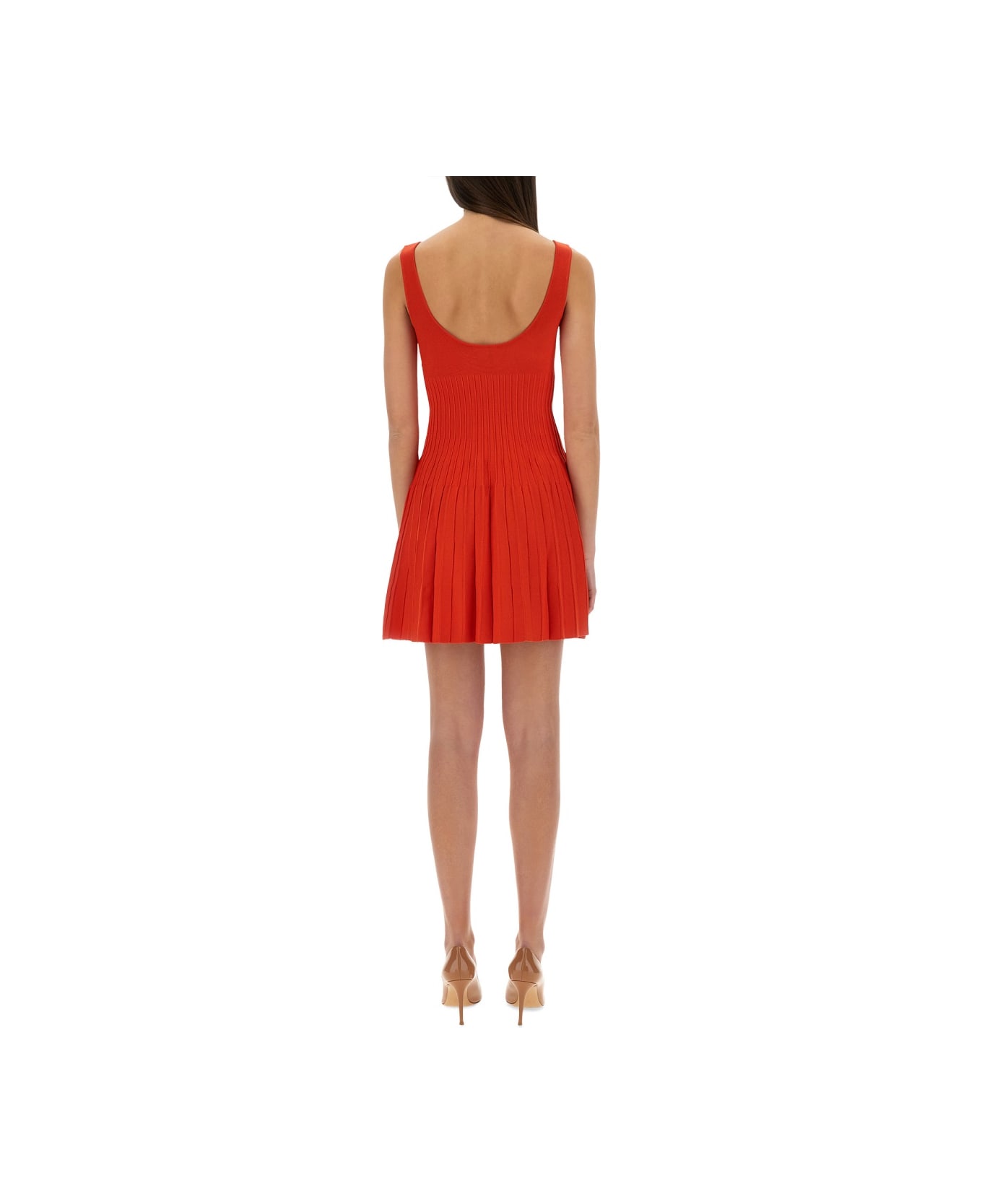 STAUD "ellison" Short Dress - RED