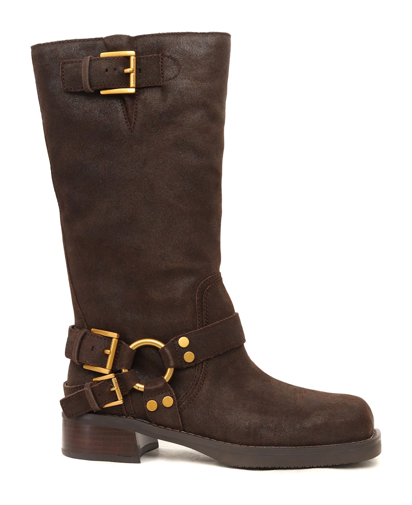 Michael Kors Crosby Moto Boot - BROWN