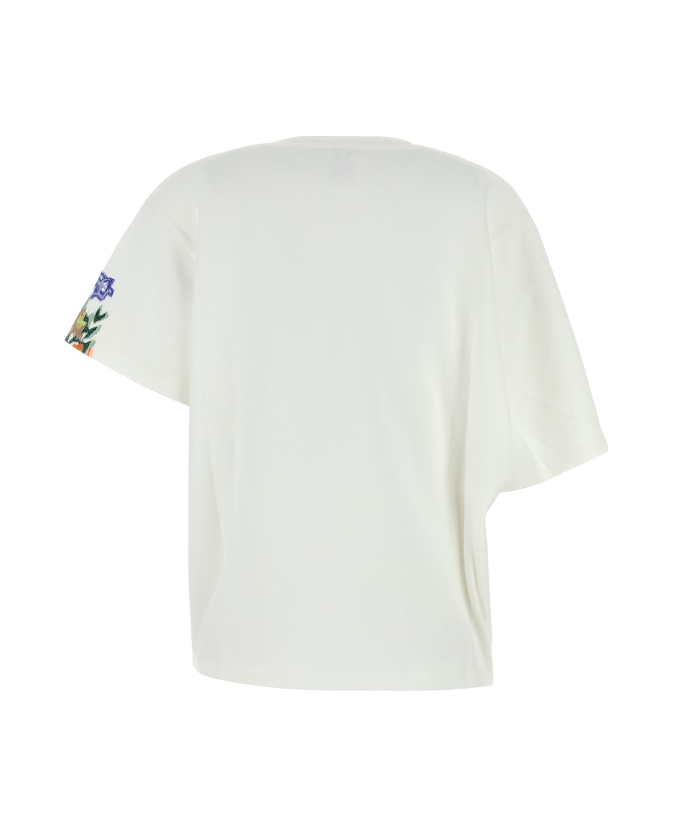 Loewe Embroidered Draped T-shirt - White