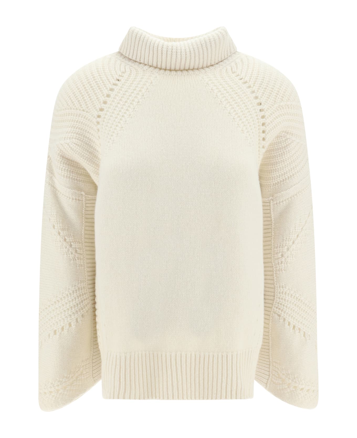Ermanno Scervino Turtleneck Sweater Sweater - SNOW WHITE