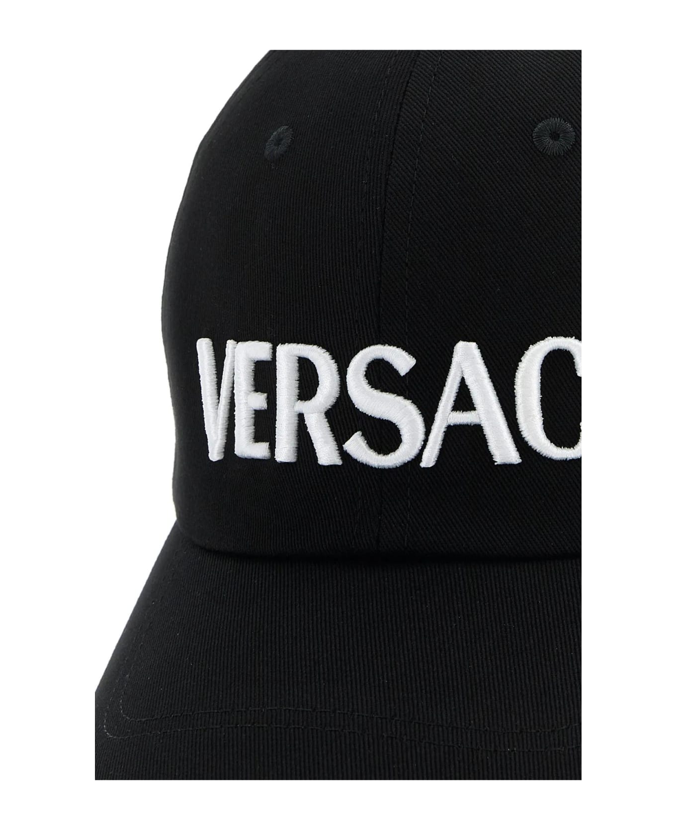 Versace Black Cotton Baseball Cap - BLACK