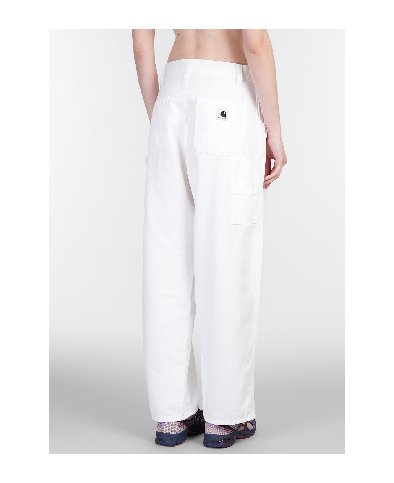 Carhartt Brandon Single Knee Pants In White Cotton - white