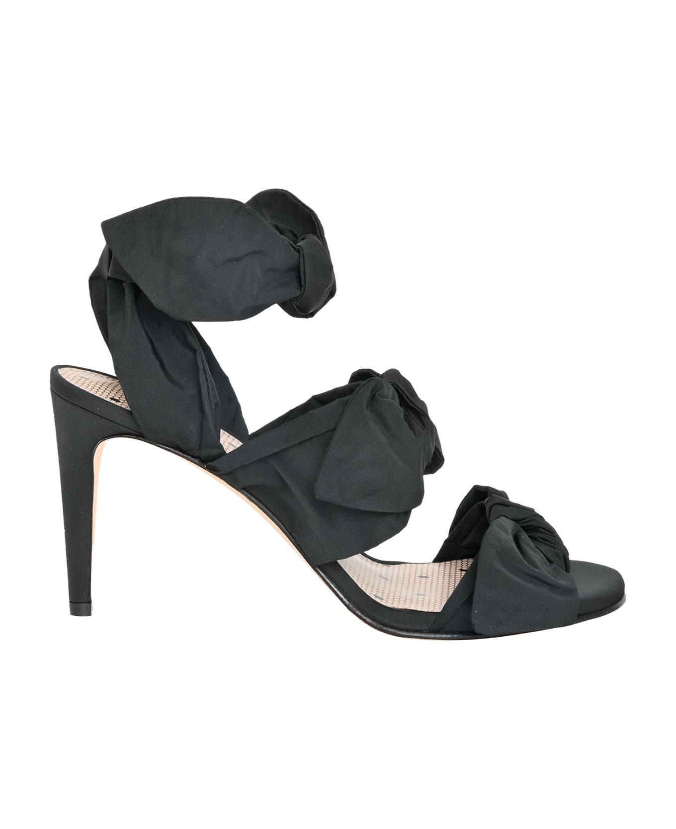 RED Valentino Bow Sandals - BLACK