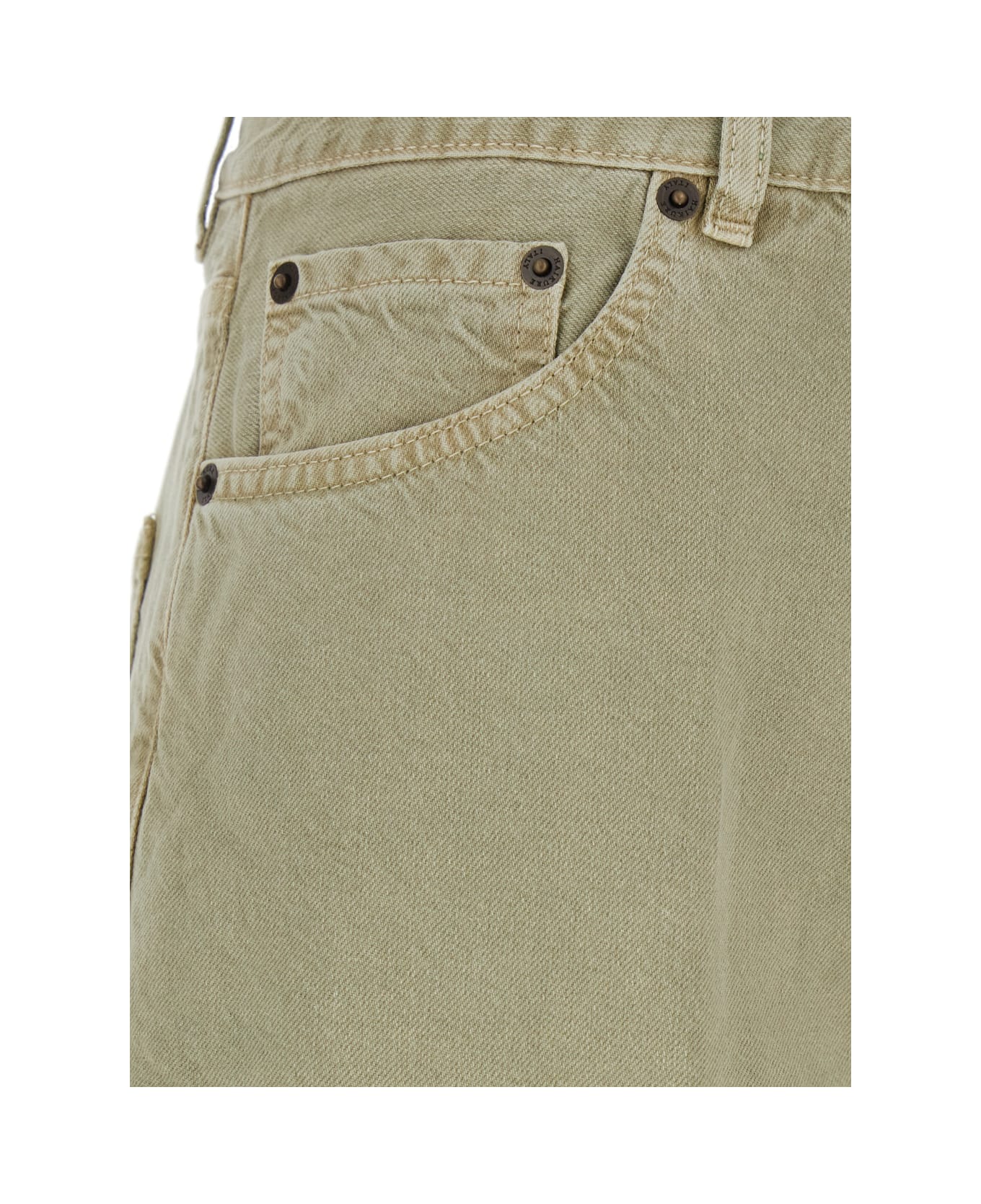Haikure 
bethany
 Green Jeans With Logo Patch On The Back In Cotton Twill Woman - Green