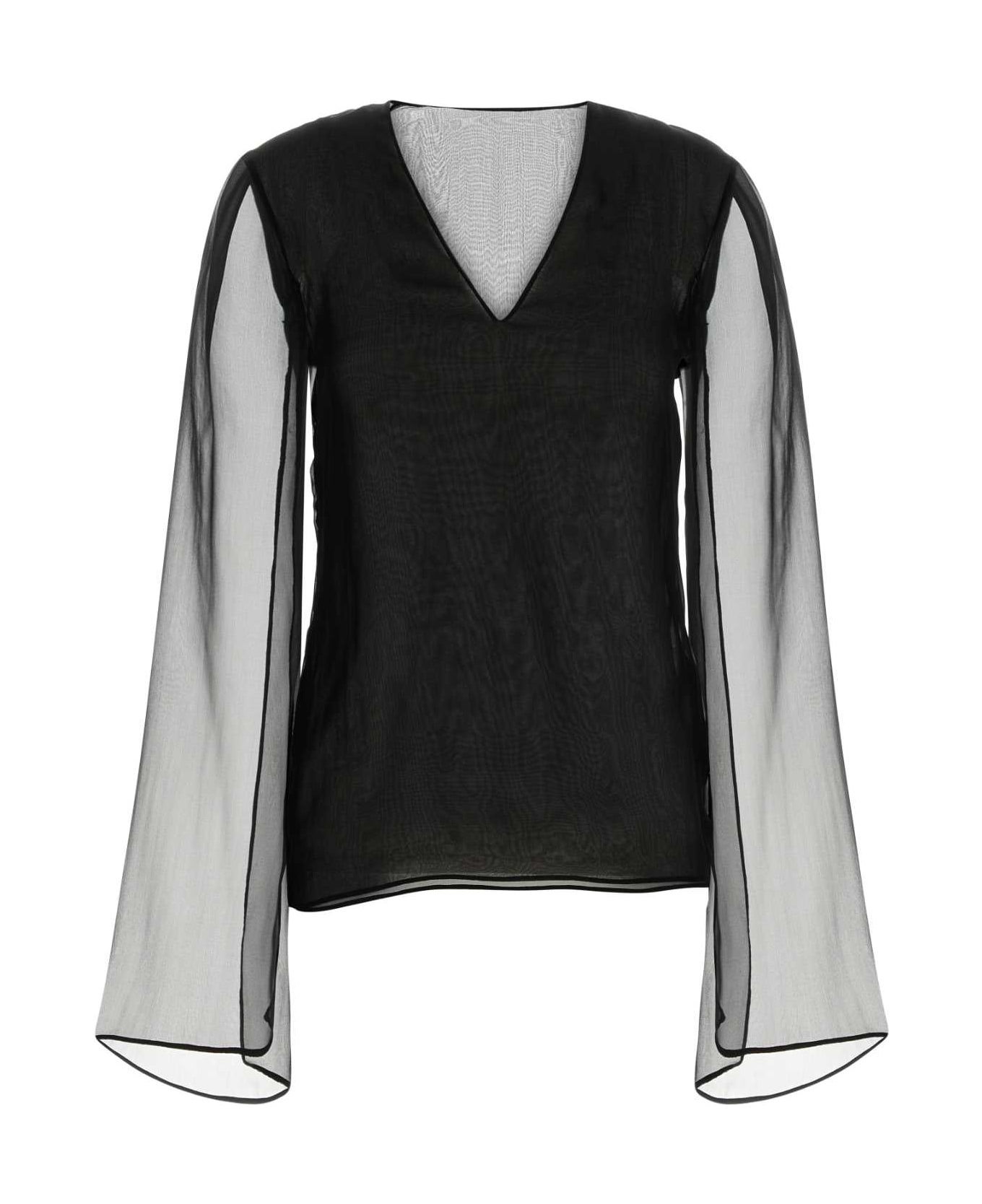 Alberta Ferretti Black Silk Blouse - Nero